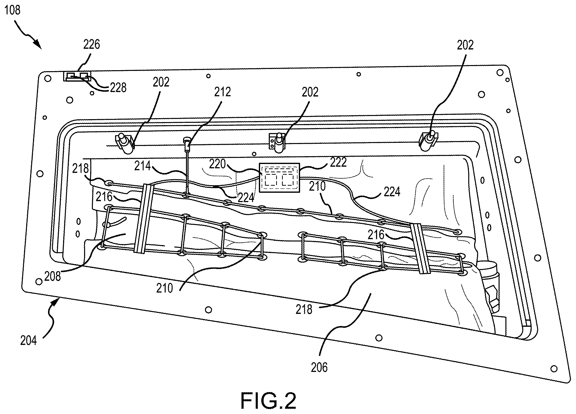 Patent US12448132 Figure 2 – Slide pack growth detection method of evacuation slides or slide/rafts