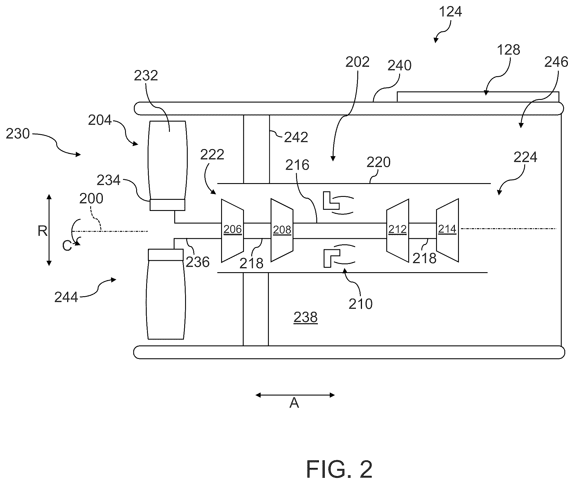 Patent US12448134 Figure 2 – Blended wing aircraft