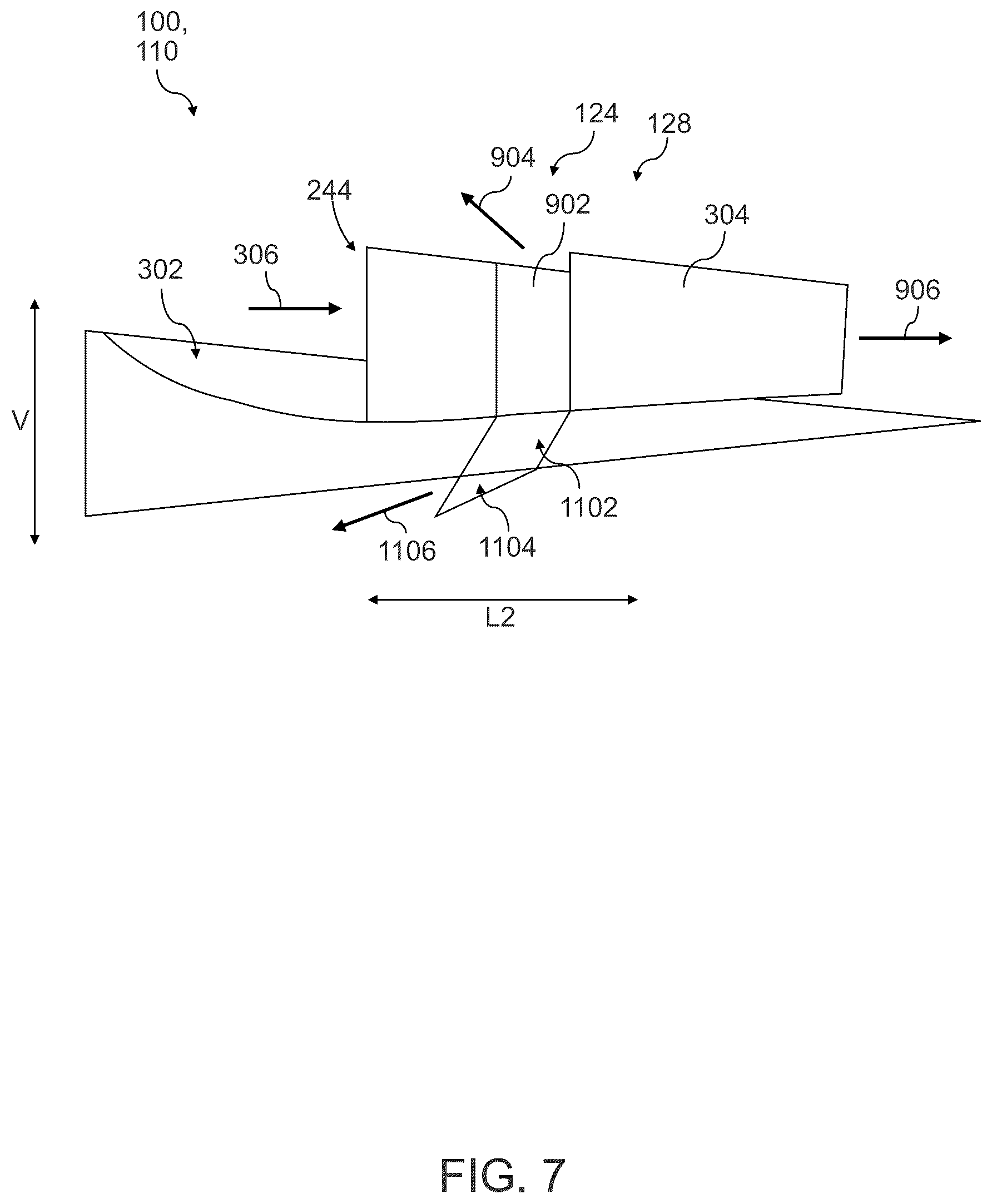 Patent US12448134 Figure 8 – Blended wing aircraft