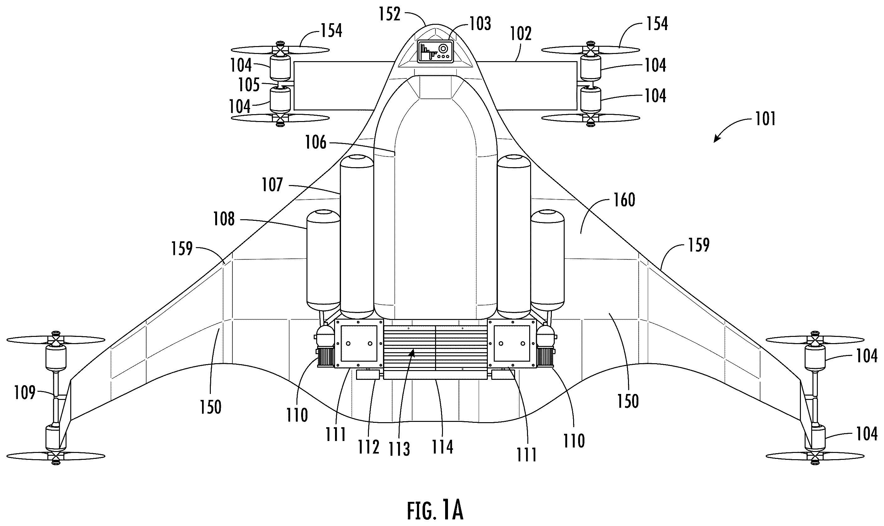 Patent US12448135 Figure 1 – Hydrogen-solar integrated energy system and method for aircraft