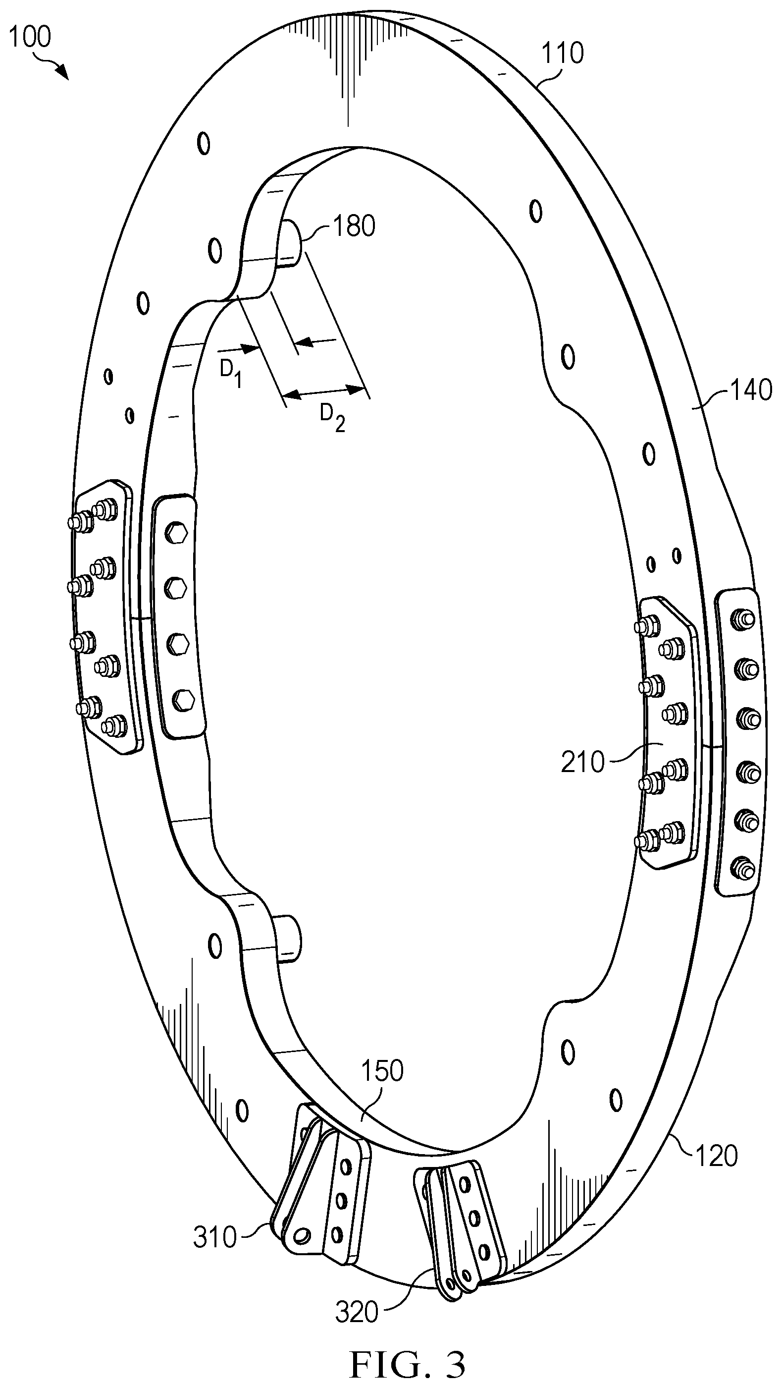 Patent US12448136 Figure 3 – Two-piece engine collar