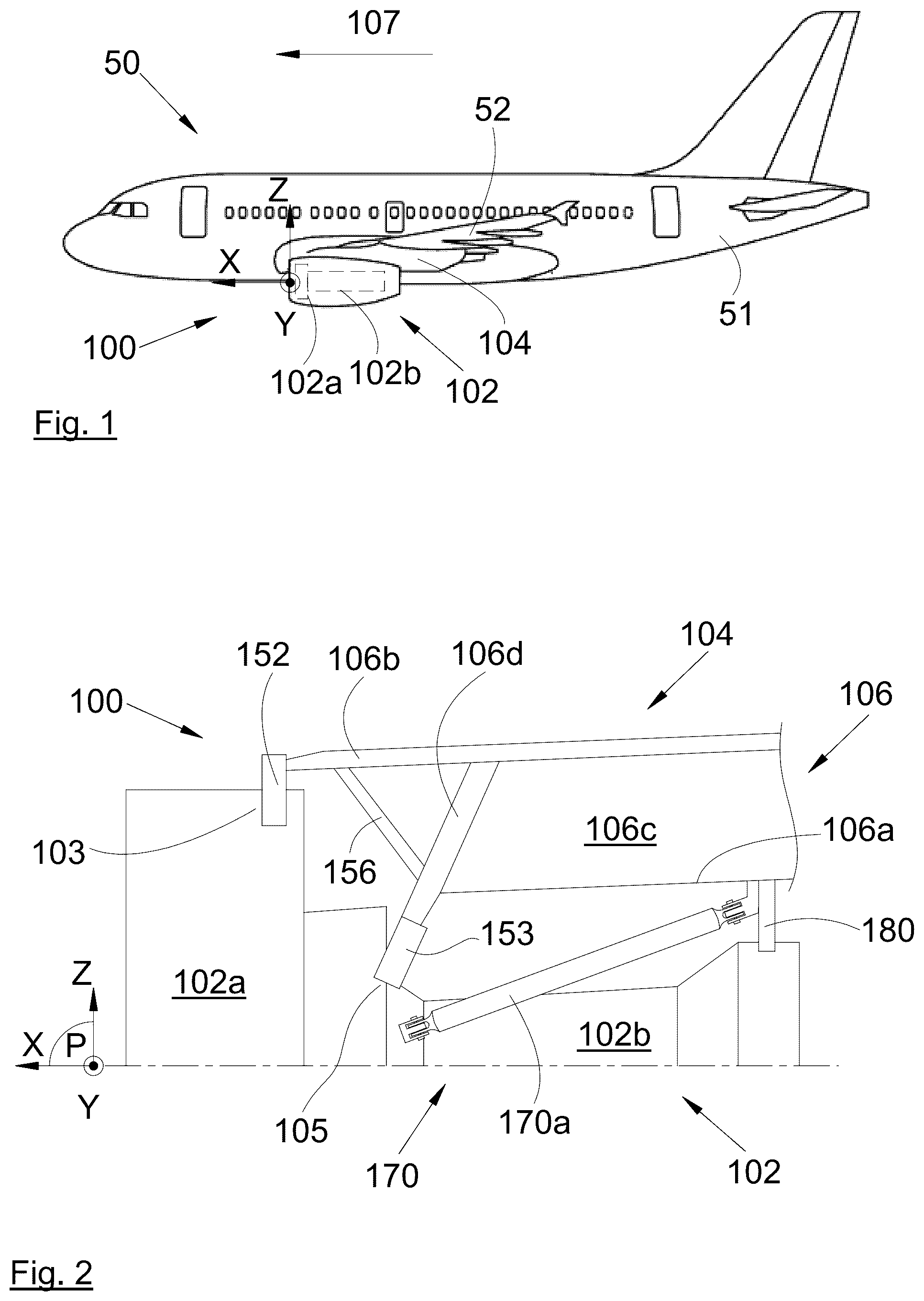 Patent US12448137 Figure 1 – Aircraft propulsion assembly having a jet engine, a pylon and means for attaching the jet engine to the pylon