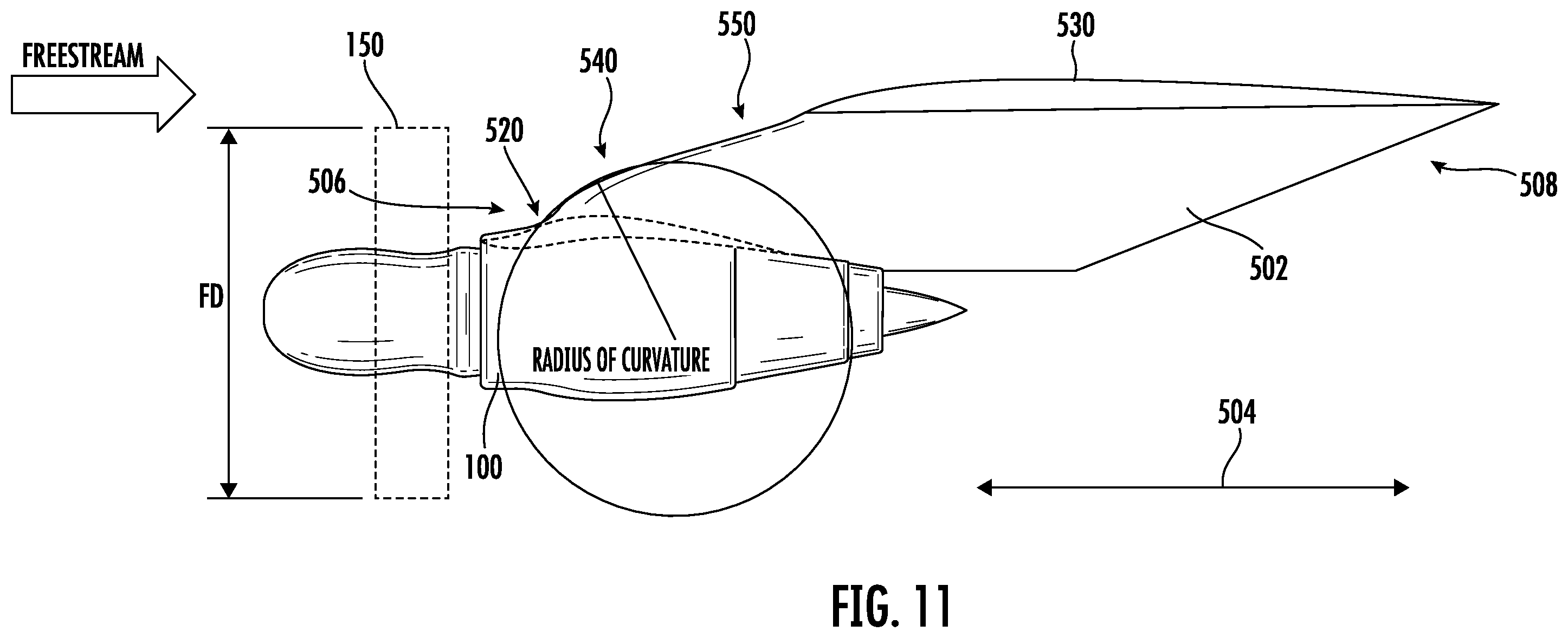 Patent US12448139 Figure 10 – Open rotor pylon fairing