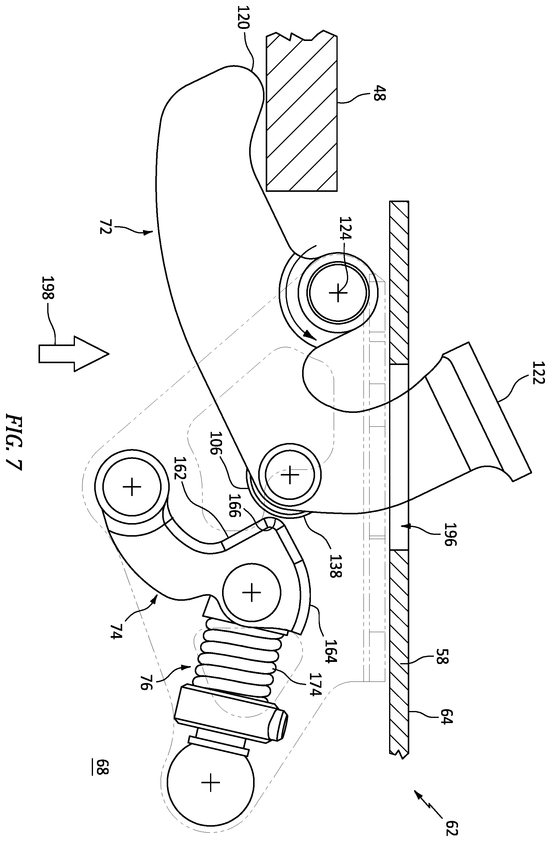 Patent US12448140 Figure 7 – Pressure relief latch
