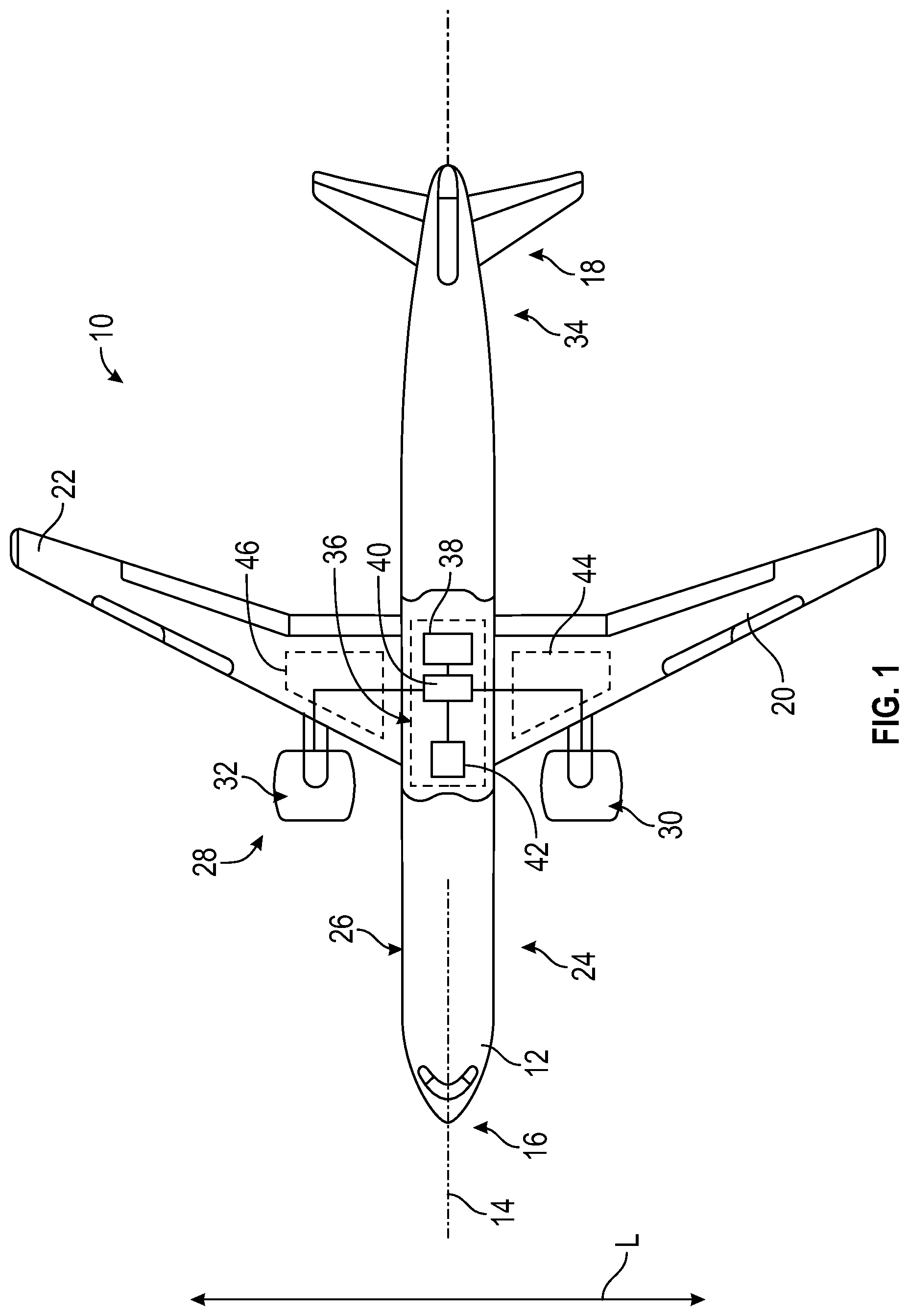 Patent US12448145 Figure 1 – Aircraft fuel system