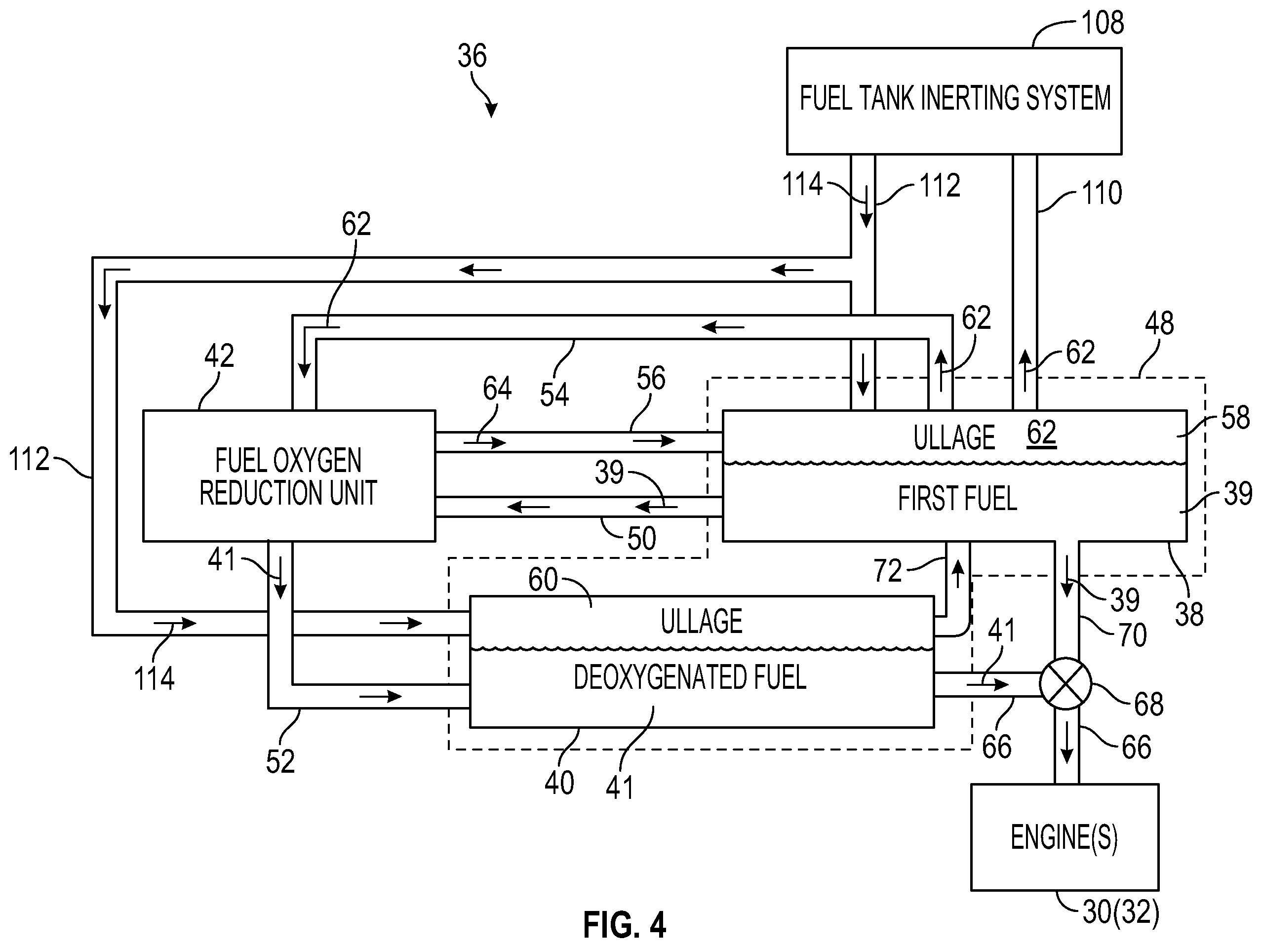 Patent US12448145 Figure 4 – Aircraft fuel system