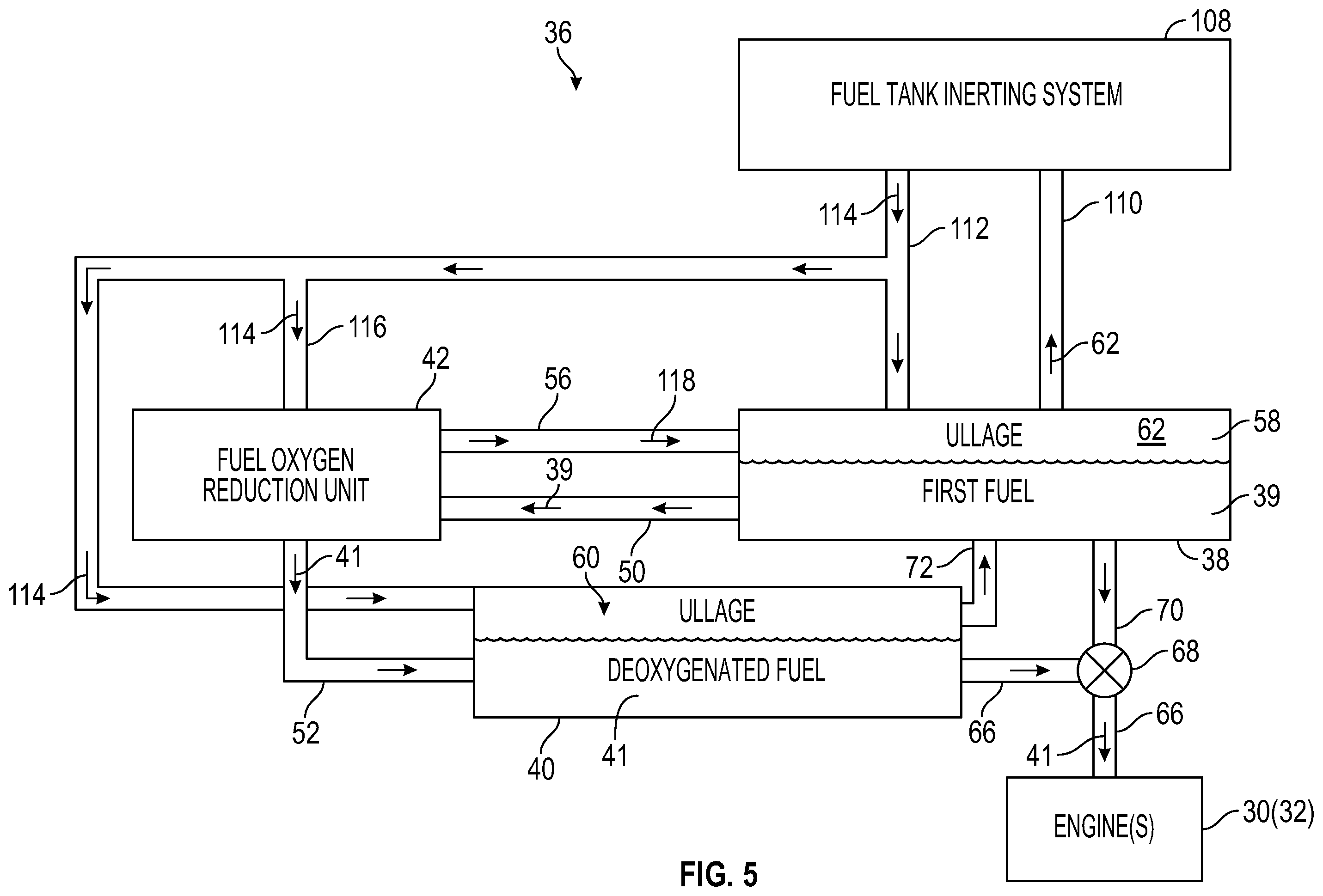 Patent US12448145 Figure 5 – Aircraft fuel system