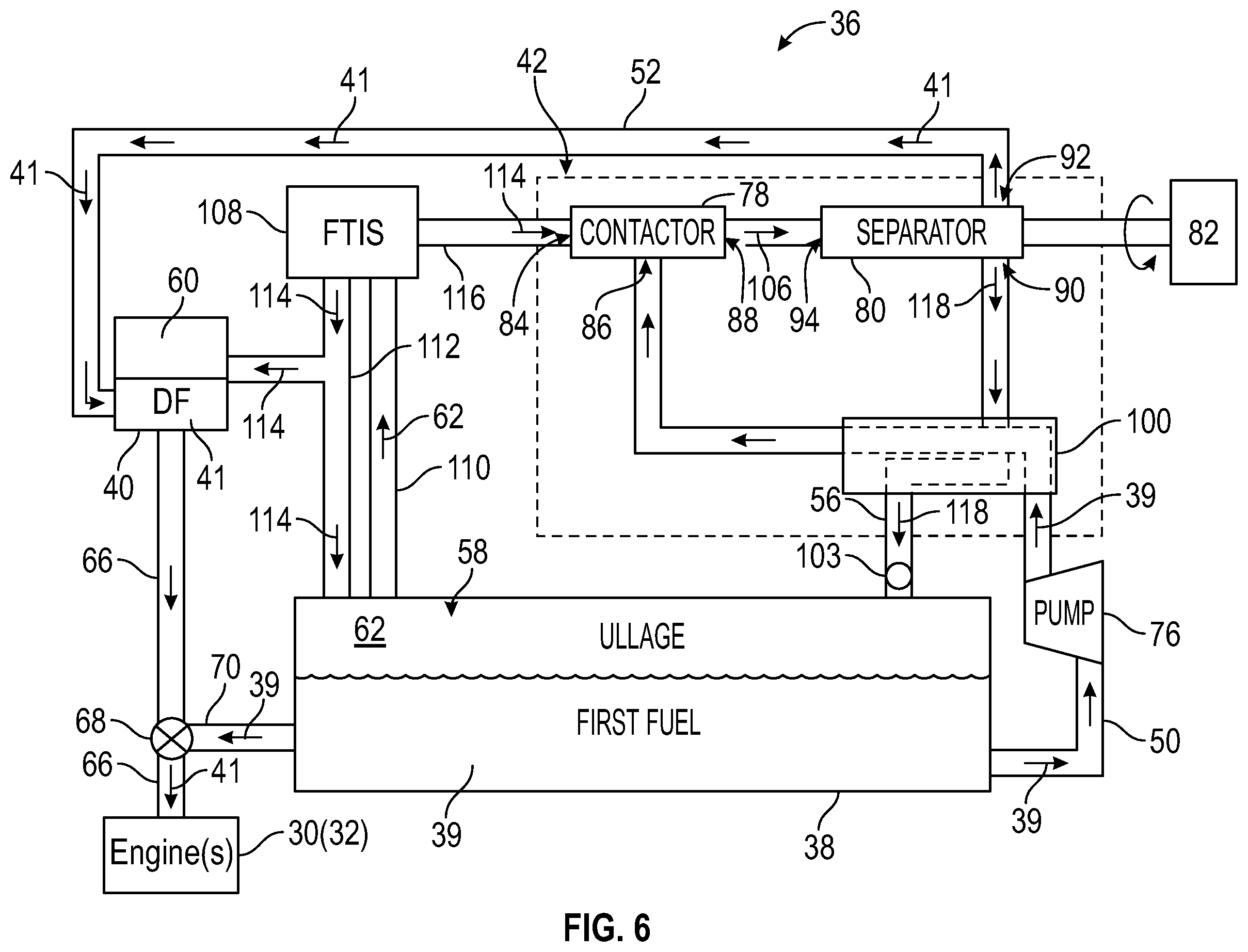 Patent US12448145 Figure 6 – Aircraft fuel system