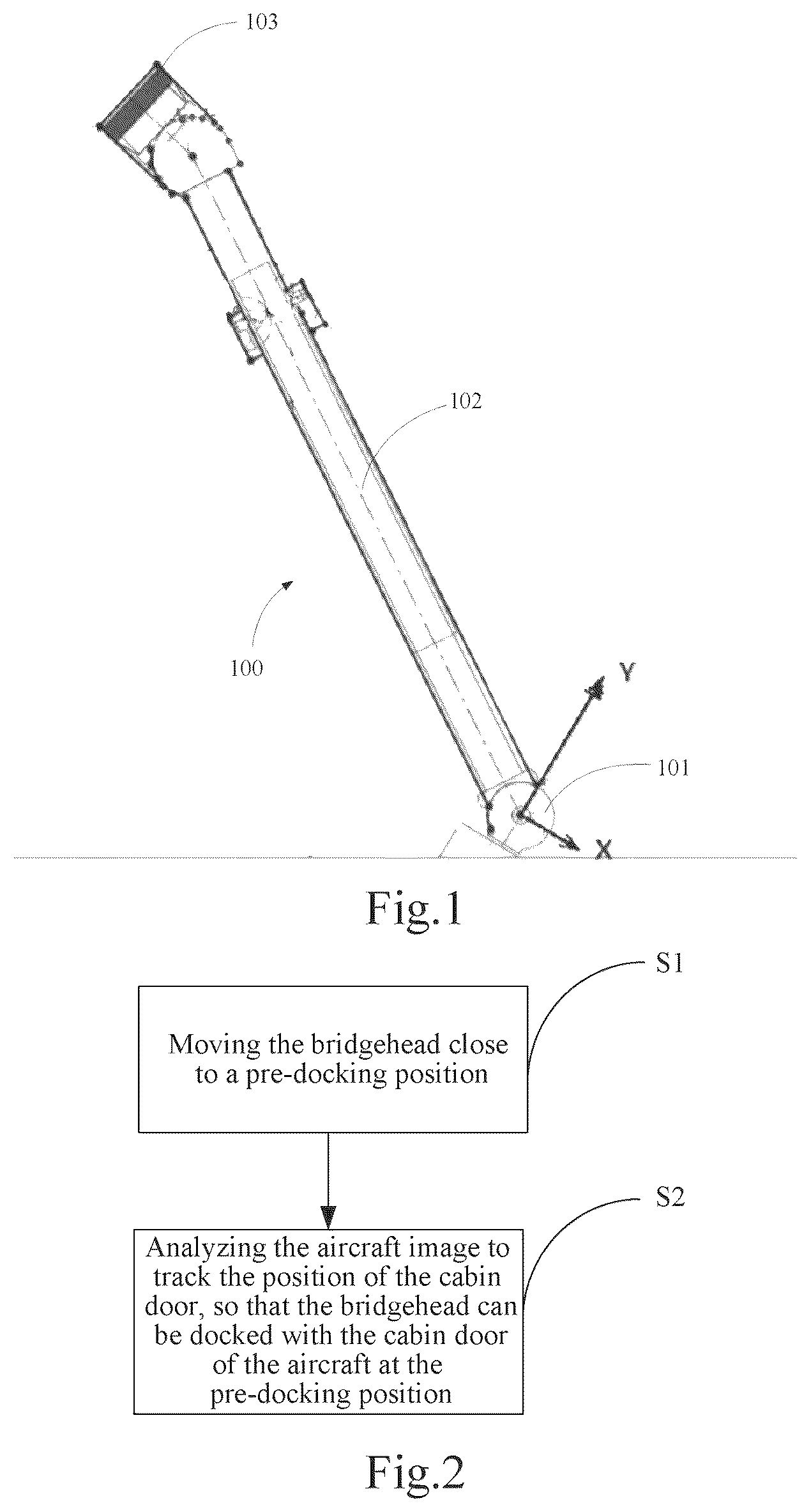 Patent US12448149 Figure 1 – Method for docking boarding bridge with aircraft, electronic equipment and storage medium