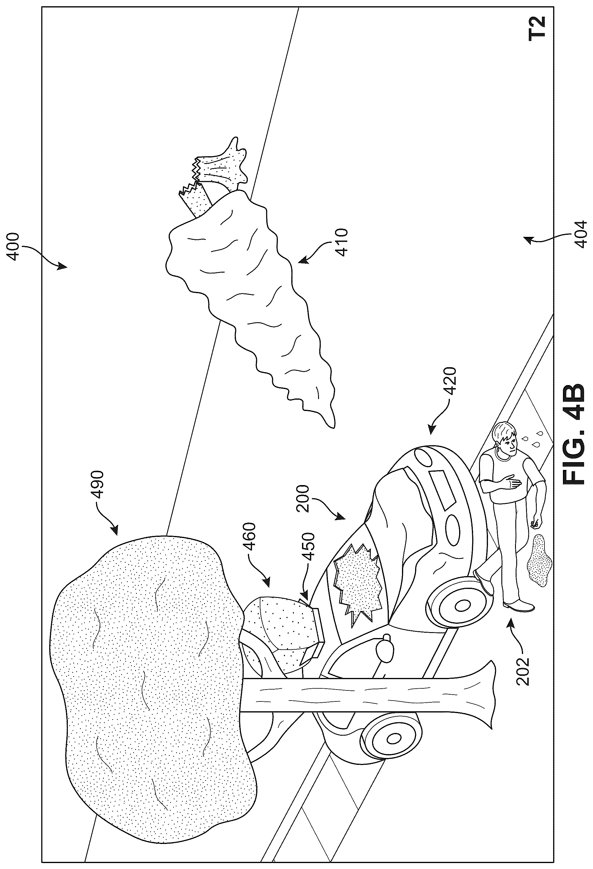 Patent US12448157 Figure 5 – Drone-based emergency beacon system for vehicles
