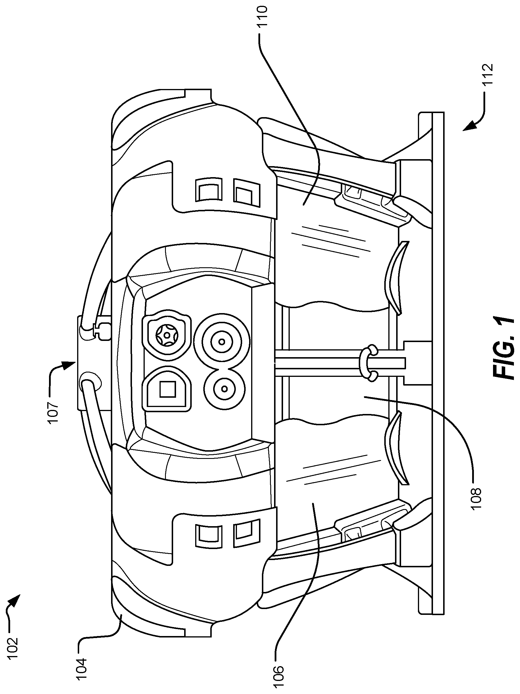 Patent US12448158 Figure 1 – Unmanned vehicle with multiple transportation modes