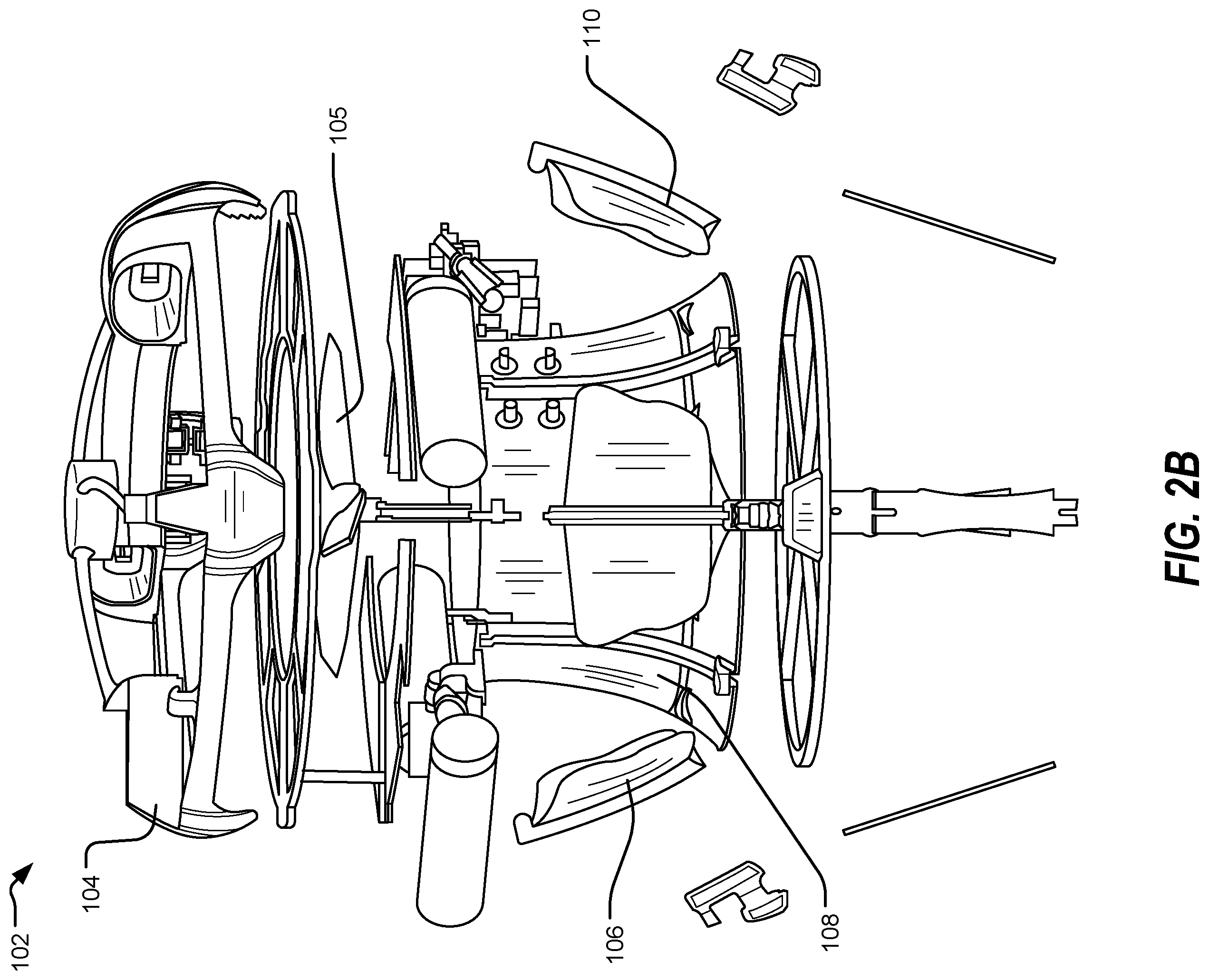 Patent US12448158 Figure 3 – Unmanned vehicle with multiple transportation modes