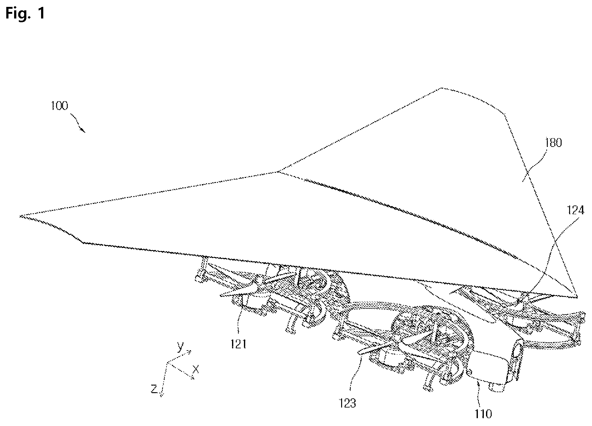 Patent US12448159 Figure 1 – Drone