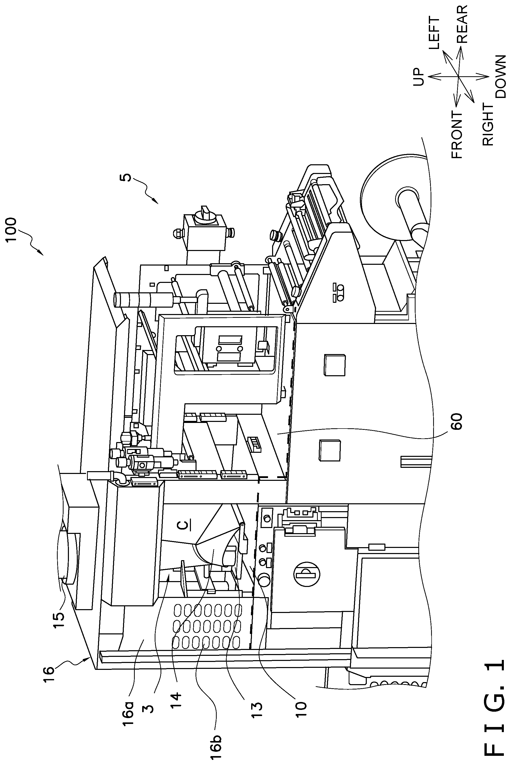 Patent US12448161 Figure 1 – Bagmaking and packaging apparatus