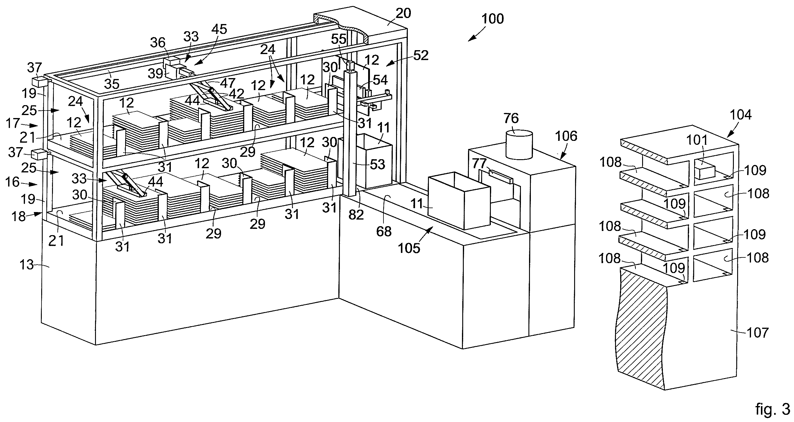 Patent US12448164 Figure 2 – Packaging method and system to pack one or more objects in boxes