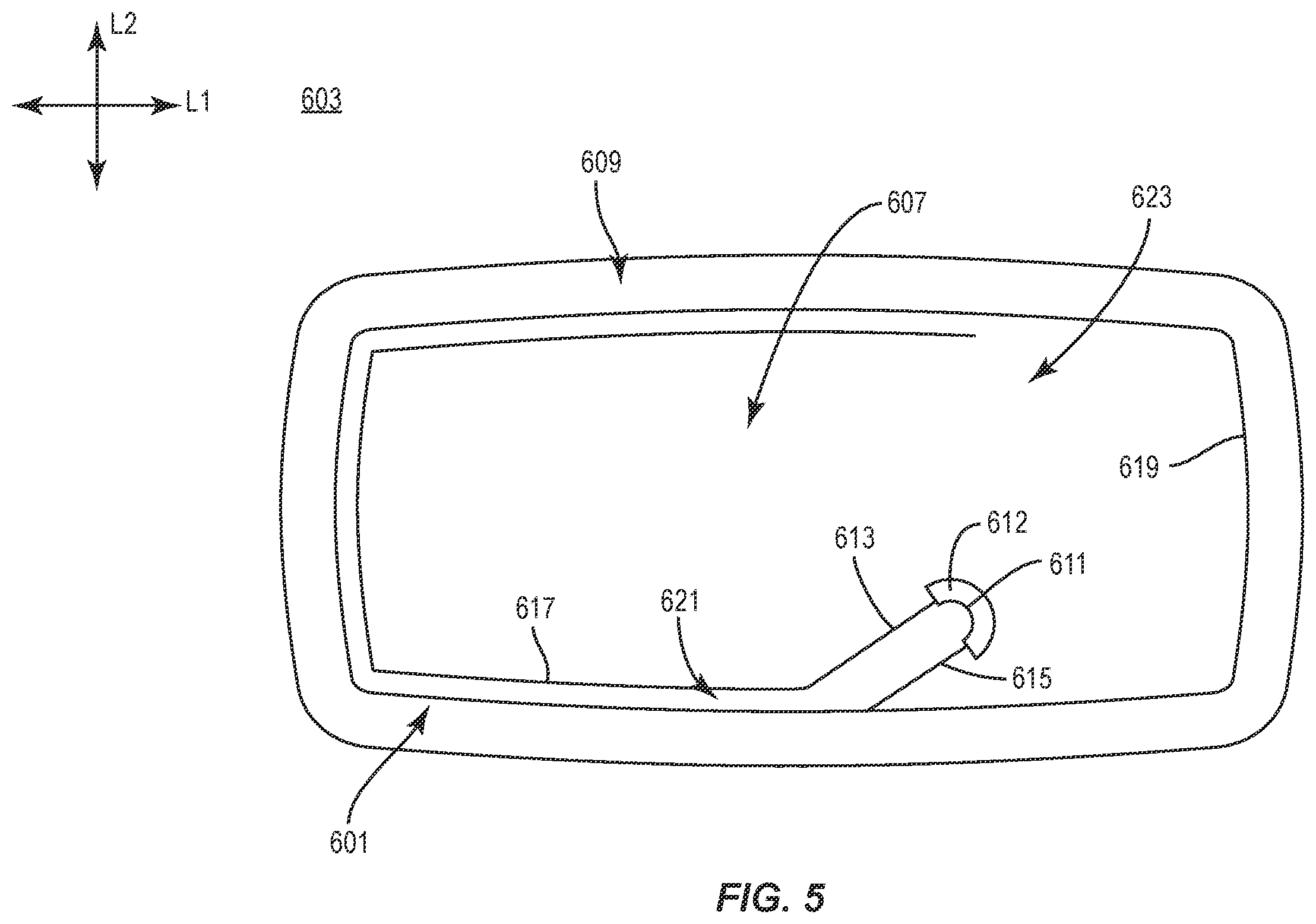 Patent US12448168 Figure 5 – Container with reinforcement features, related systems and methods