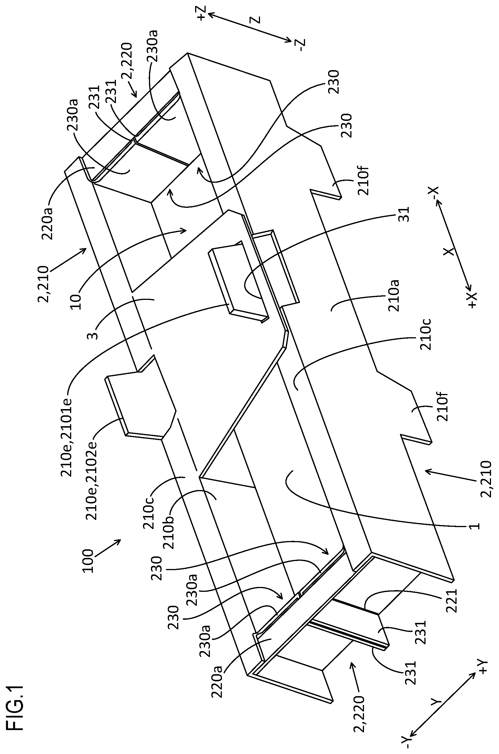 Patent US12448169 Figure 1 – Packaging member