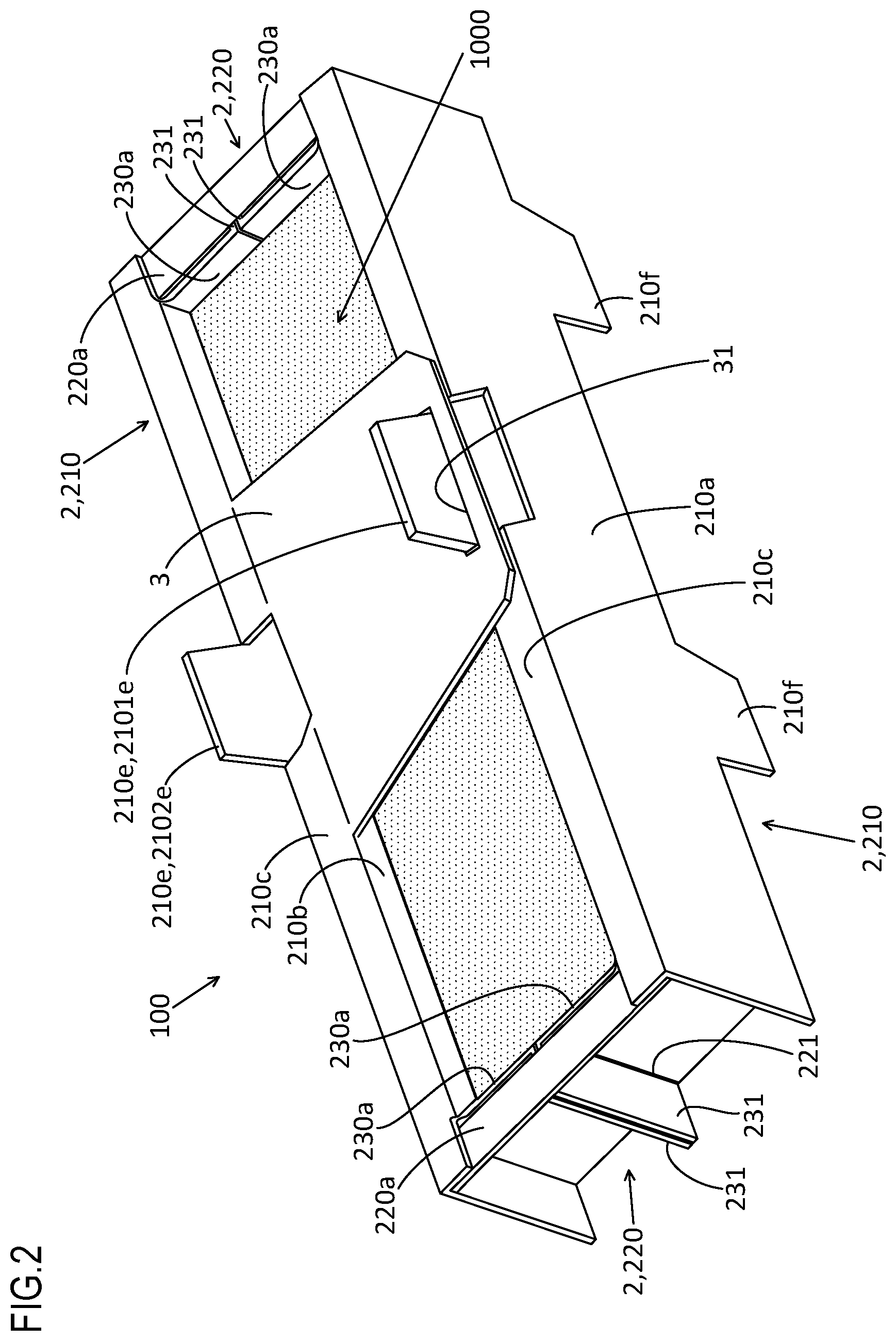 Patent US12448169 Figure 2 – Packaging member
