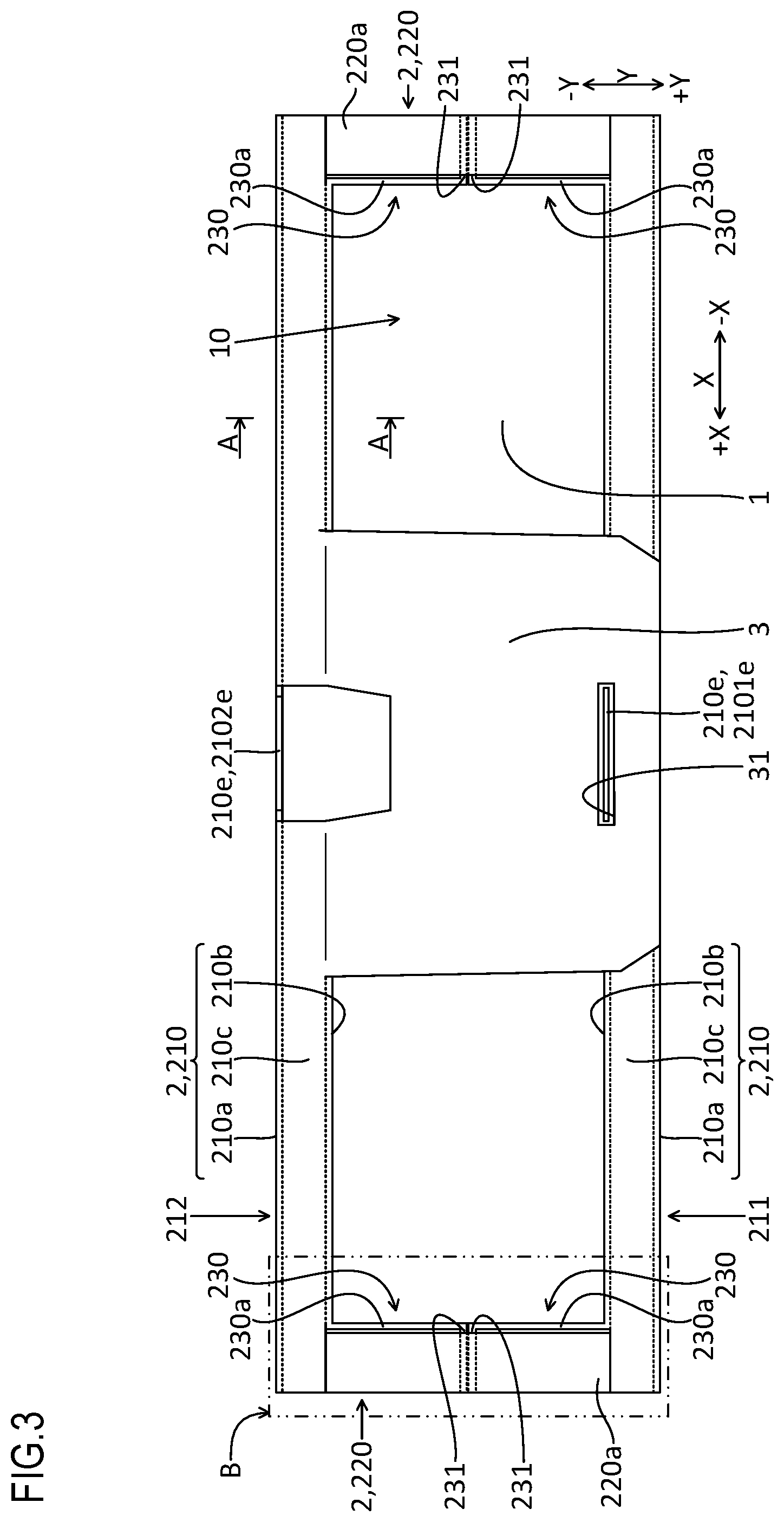 Patent US12448169 Figure 3 – Packaging member