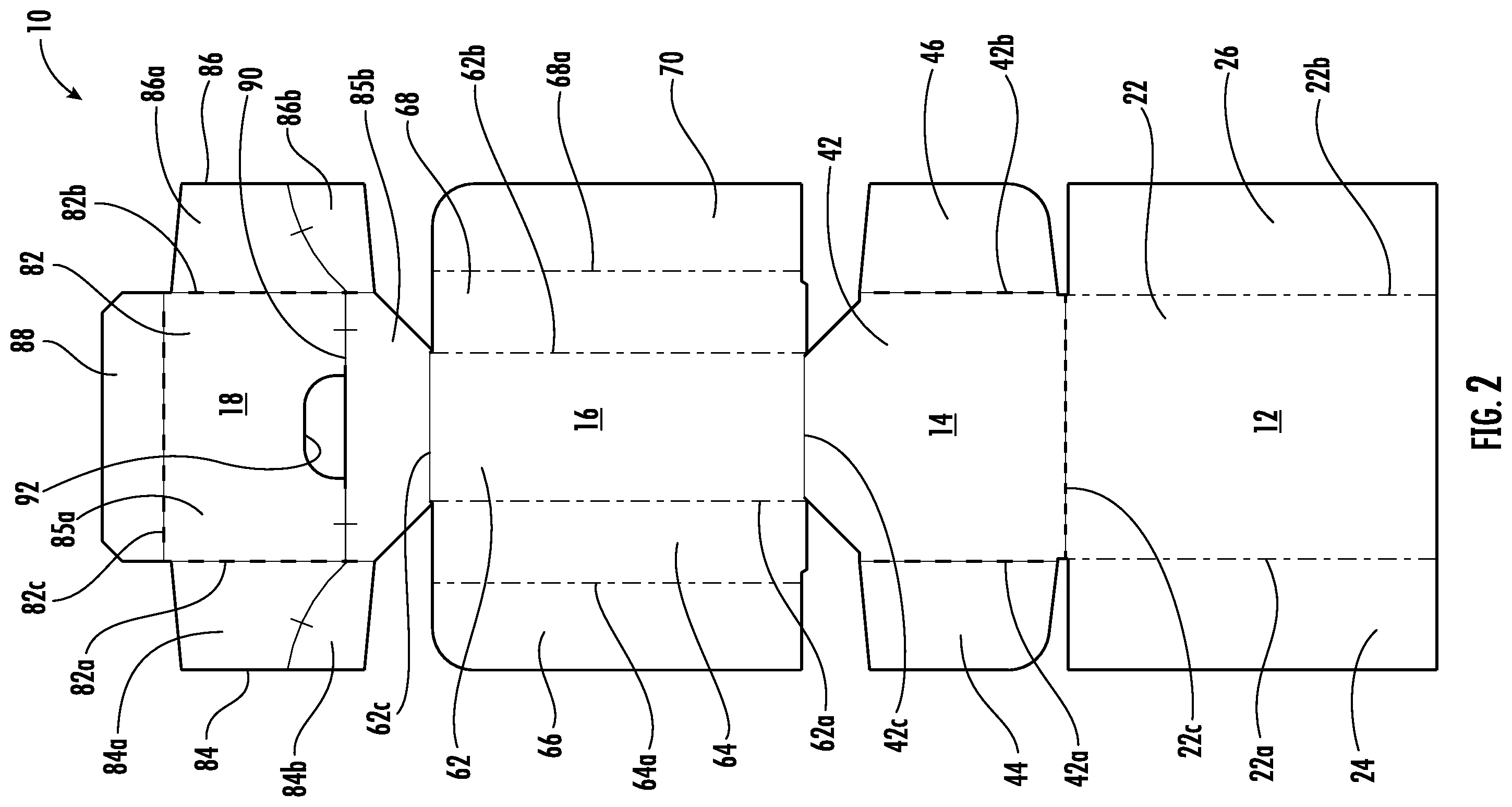 Patent US12448170 Figure 2 – Retail ready packages for multi-sided products