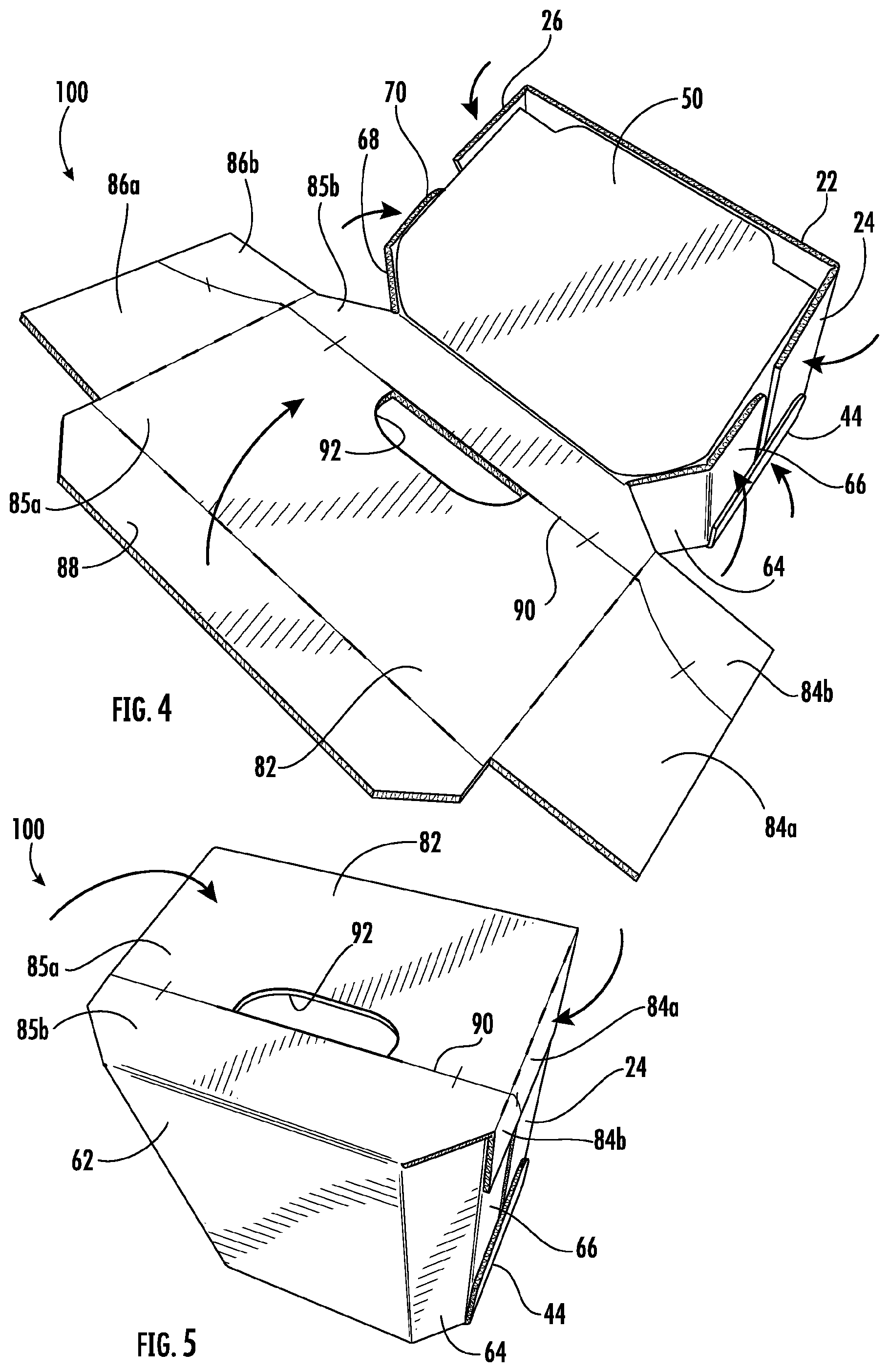 Patent US12448170 Figure 4 – Retail ready packages for multi-sided products