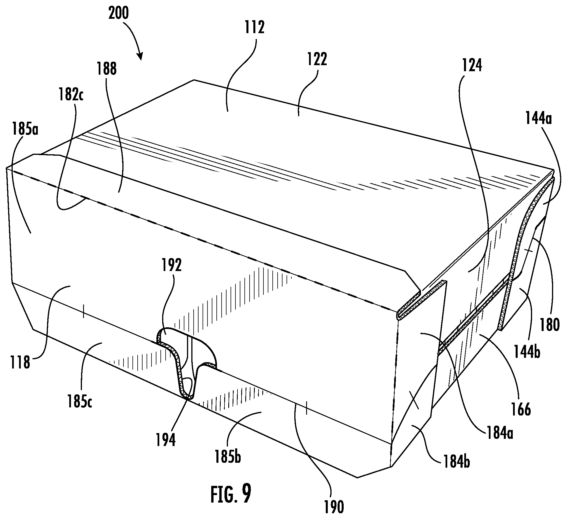 Patent US12448170 Figure 8 – Retail ready packages for multi-sided products
