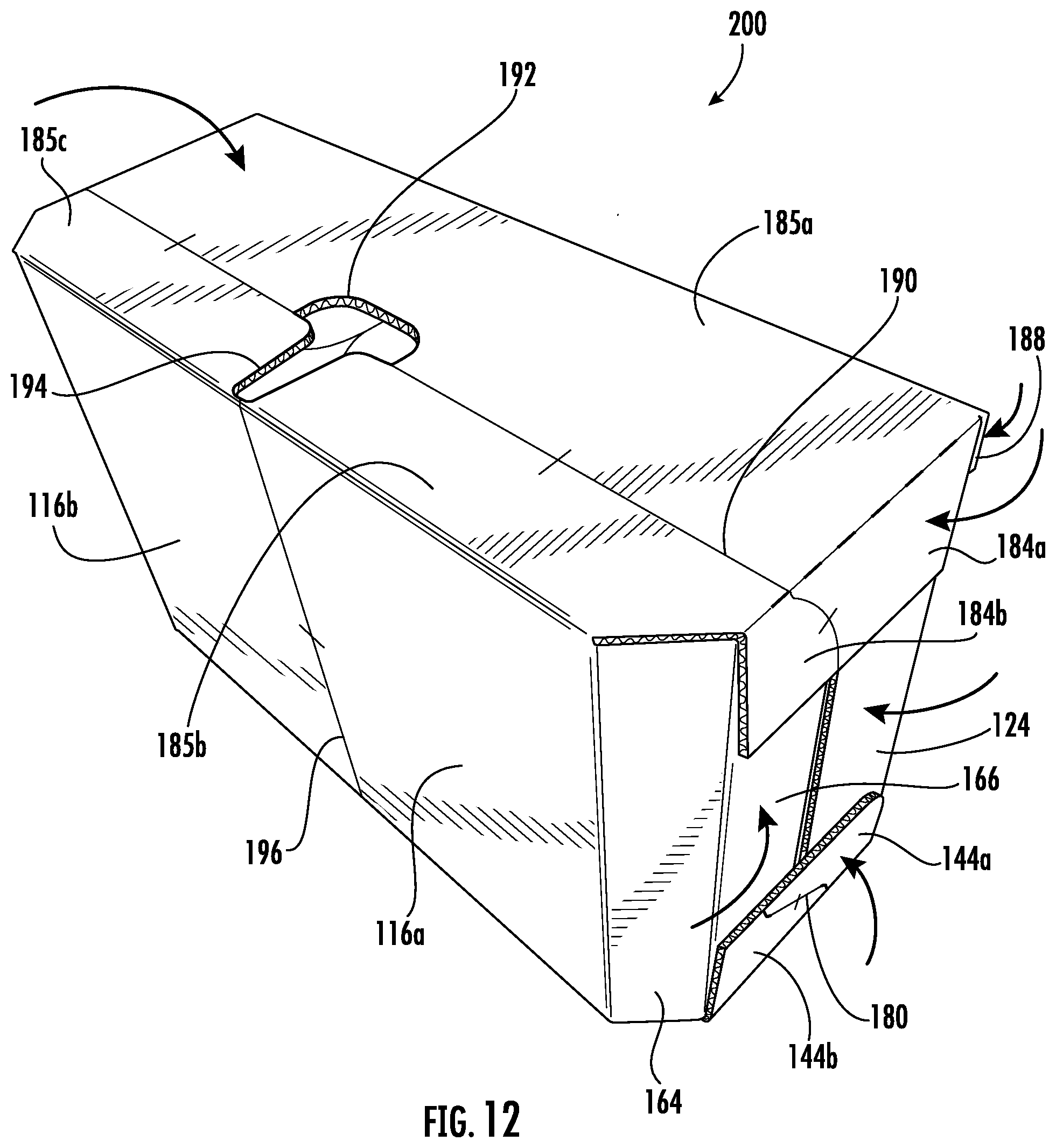 Patent US12448170 Figure 11 – Retail ready packages for multi-sided products