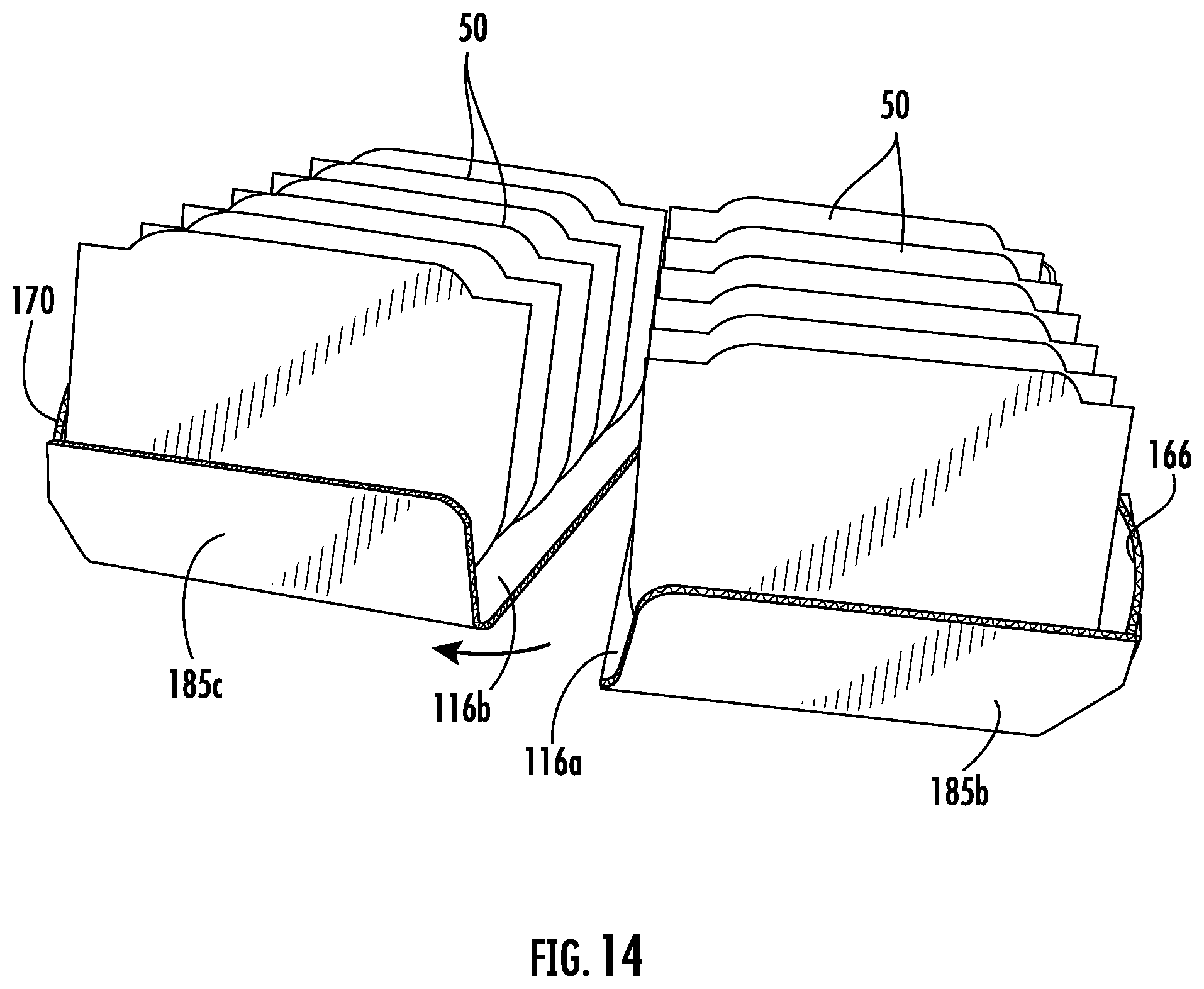 Patent US12448170 Figure 13 – Retail ready packages for multi-sided products
