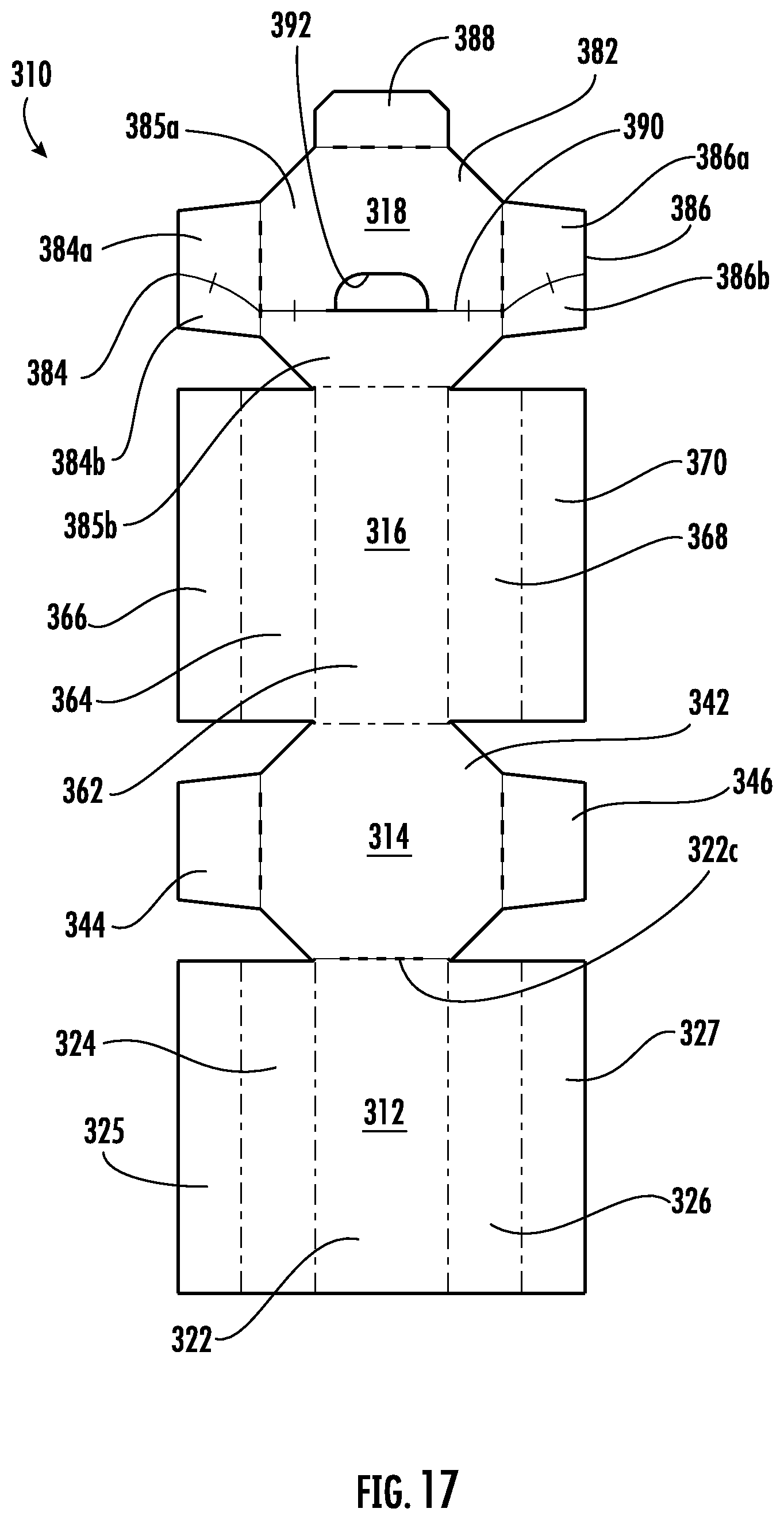 Patent US12448170 Figure 16 – Retail ready packages for multi-sided products