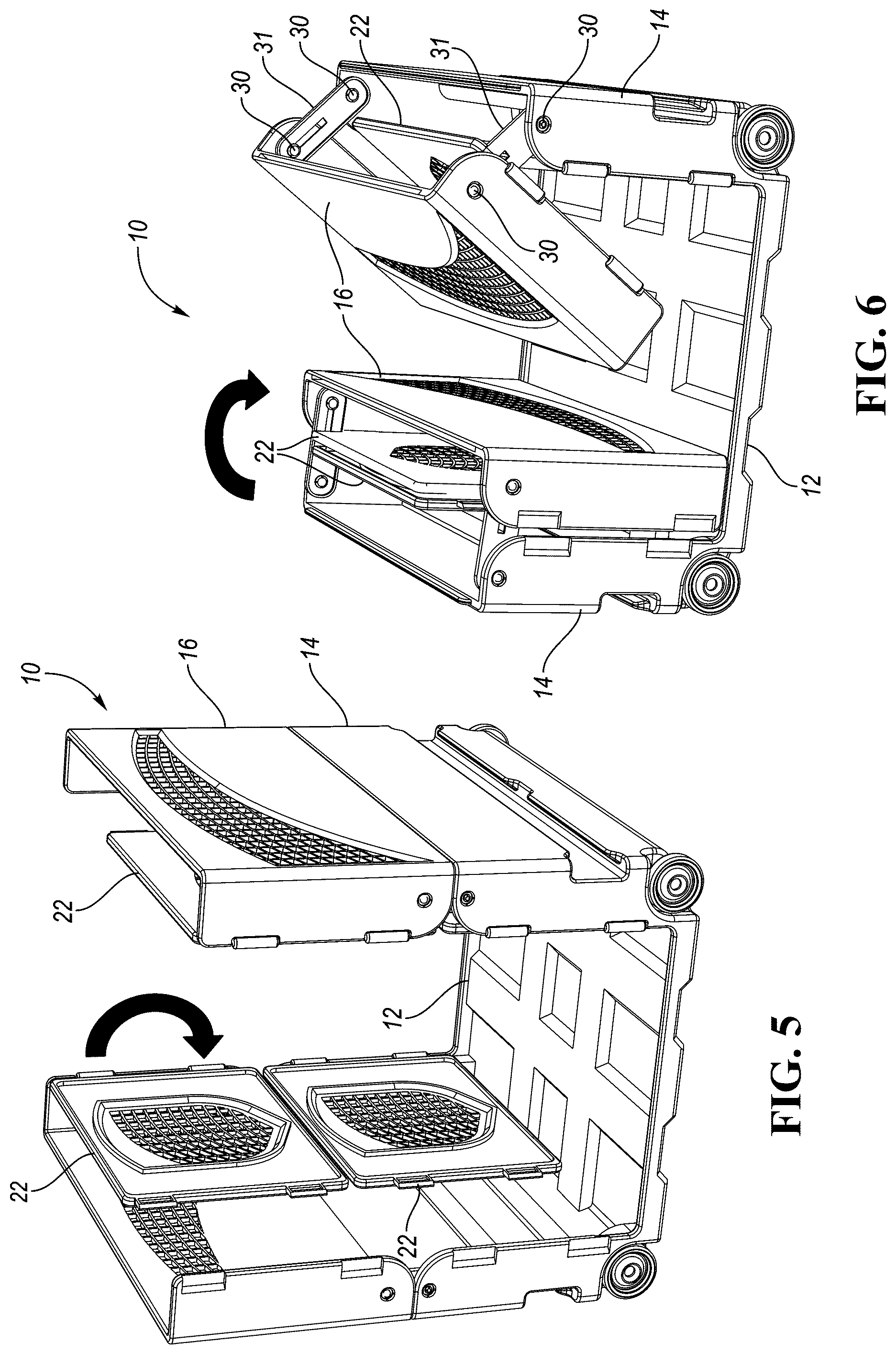 Patent US12448172 Figure 4 – Collapsible container