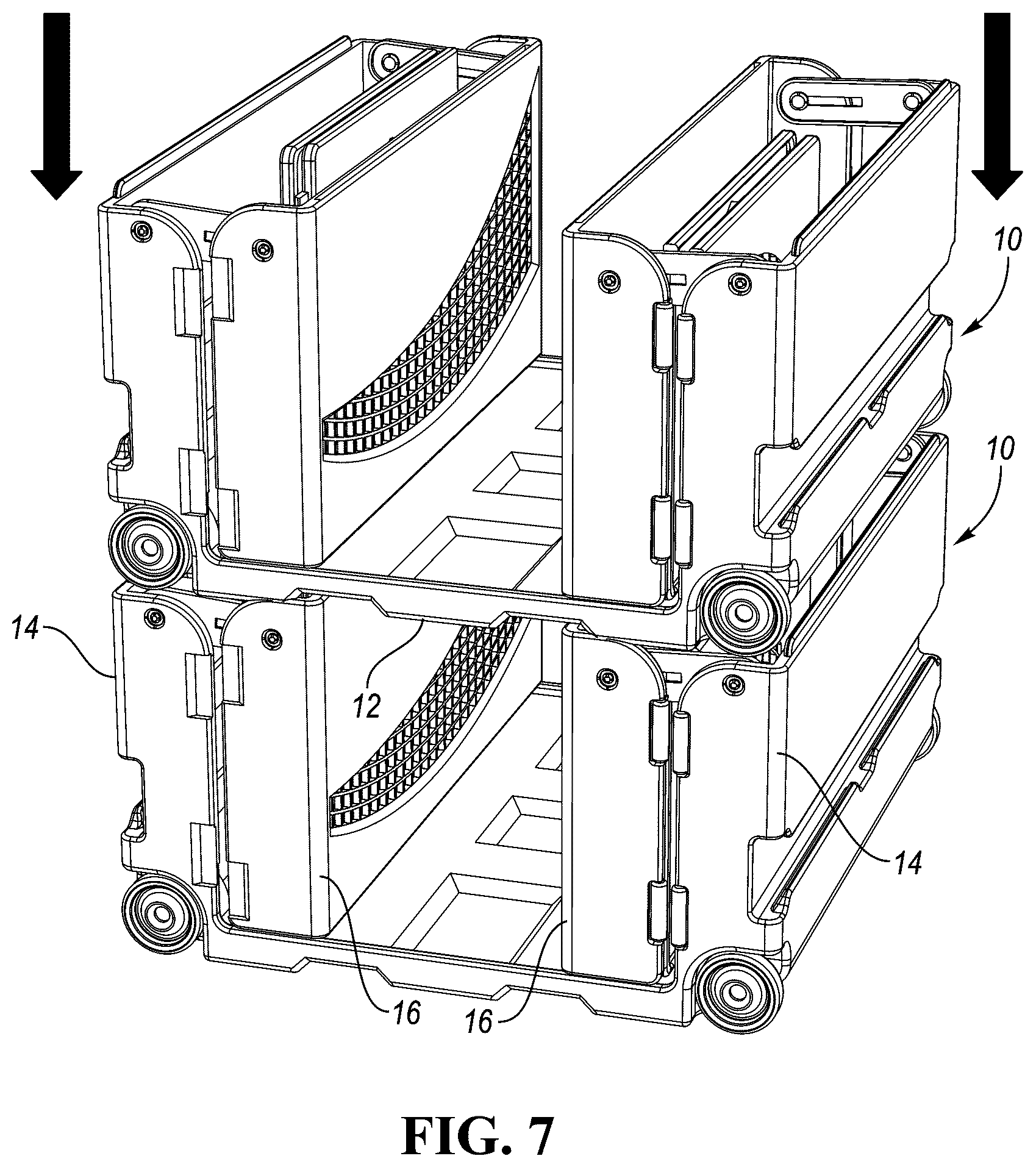 Patent US12448172 Figure 5 – Collapsible container