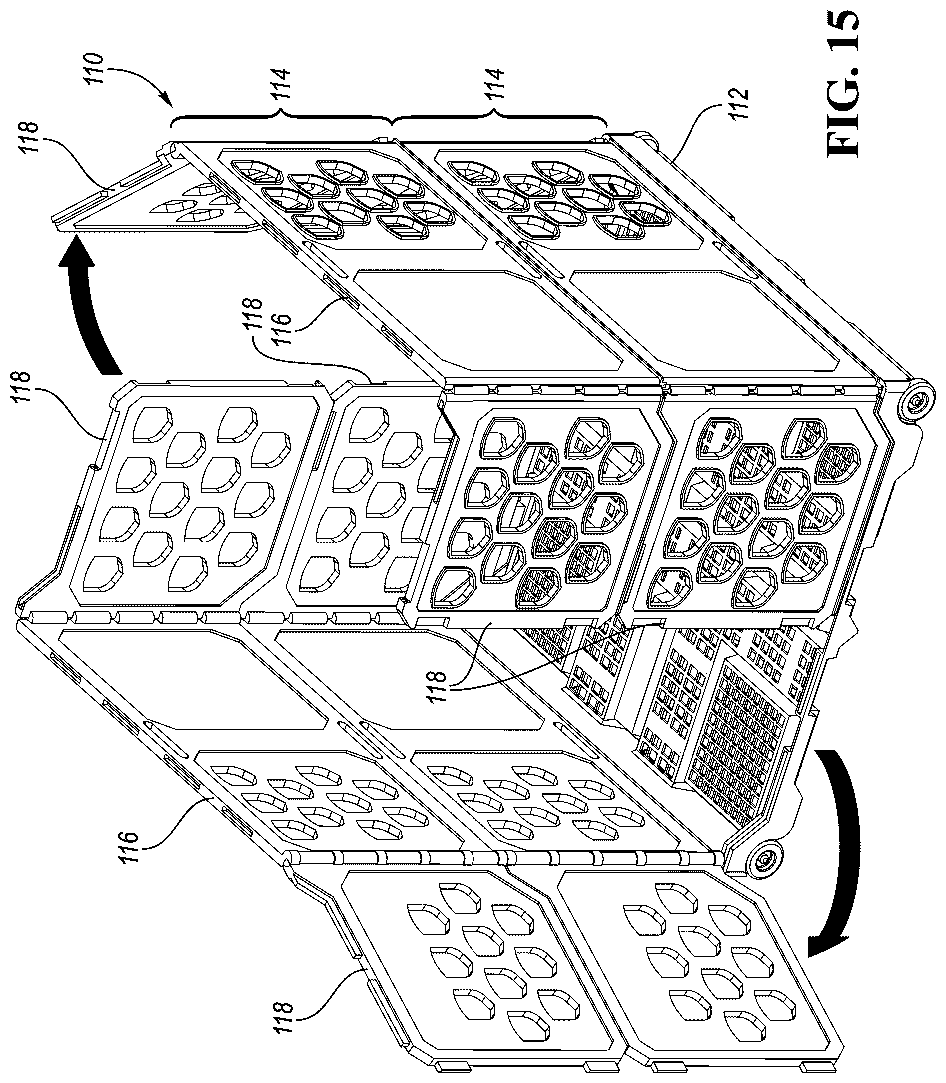 Patent US12448172 Figure 10 – Collapsible container
