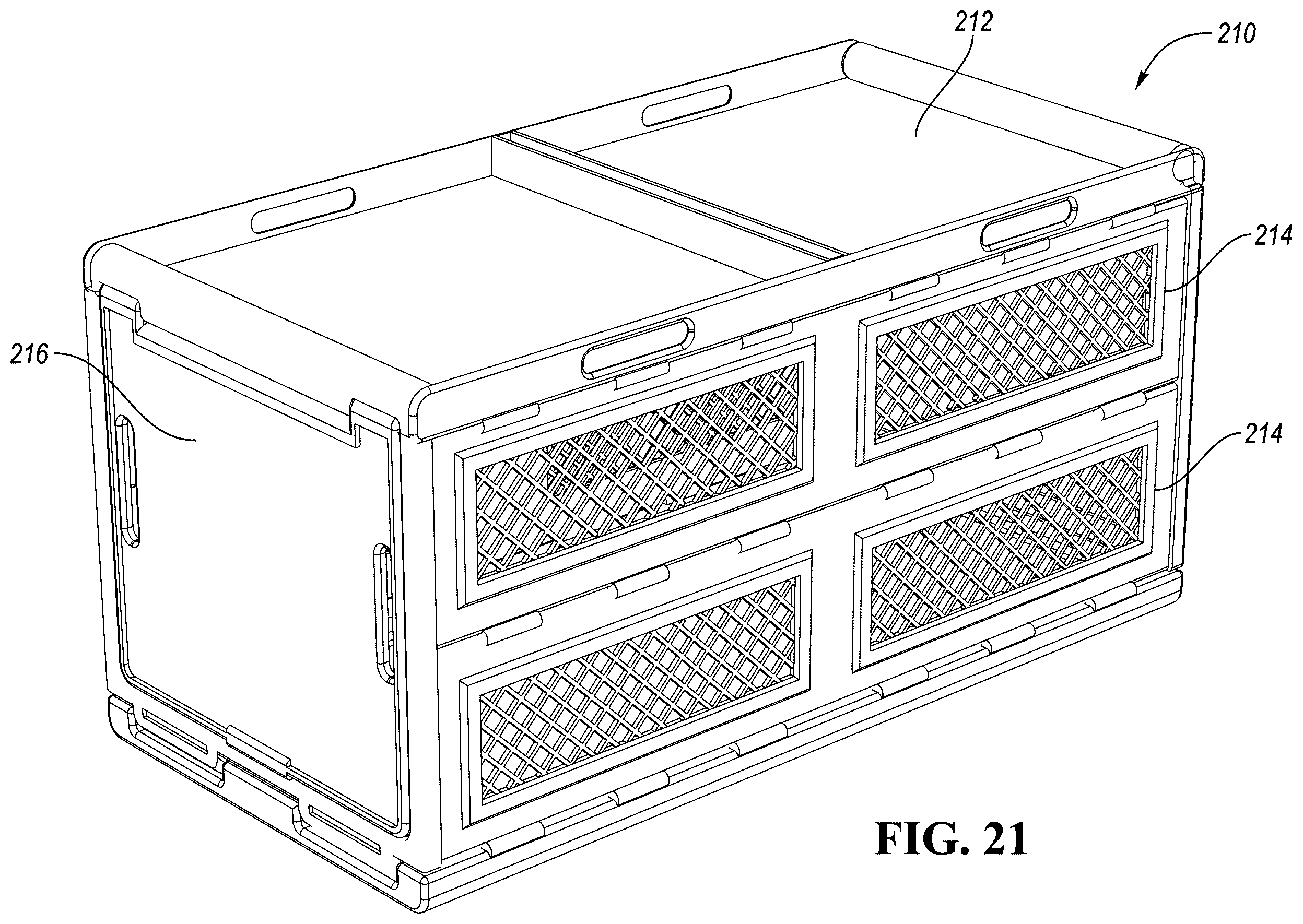 Patent US12448172 Figure 14 – Collapsible container