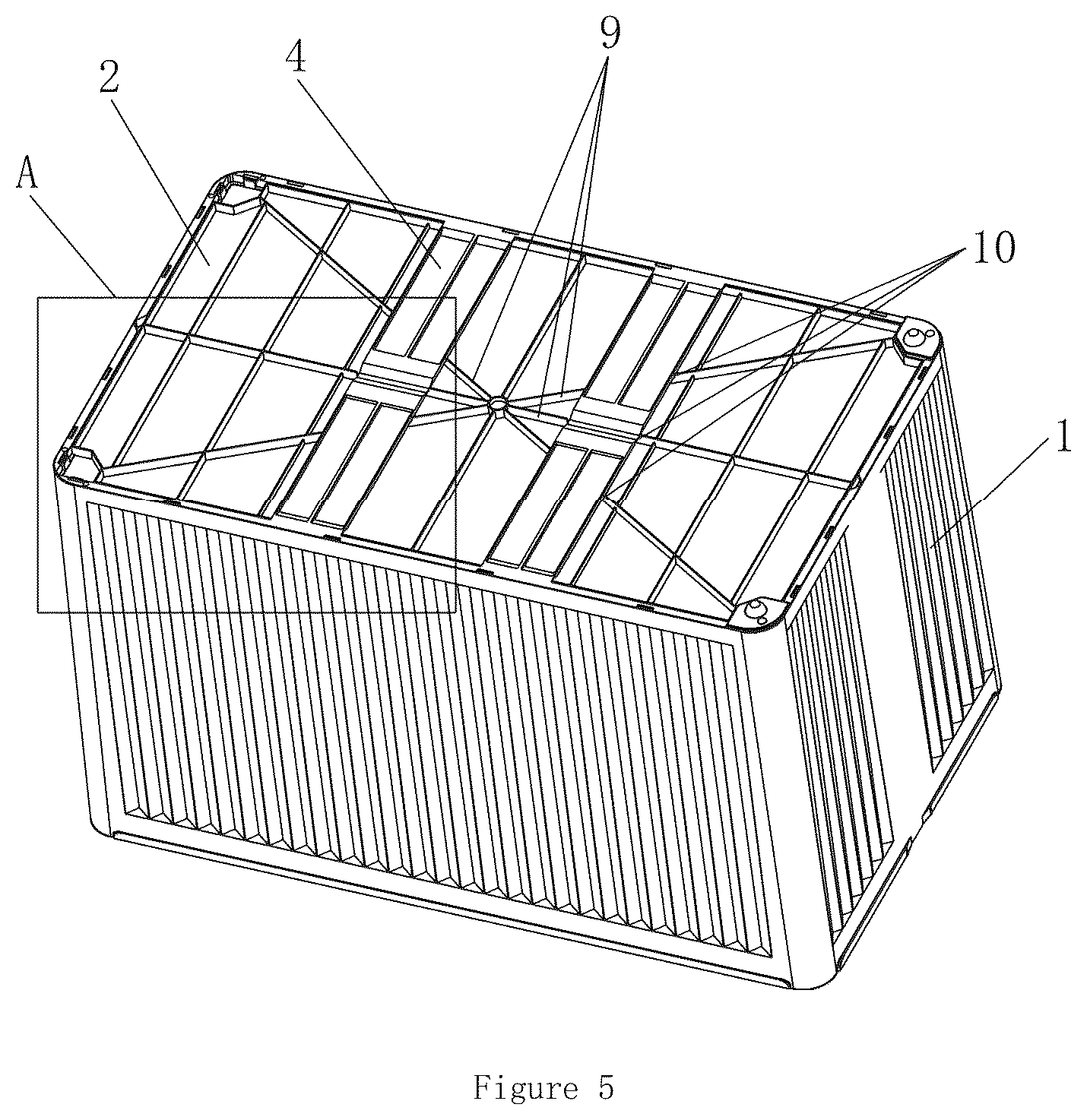 Patent US12448174 Figure 3 – Foldable storage box