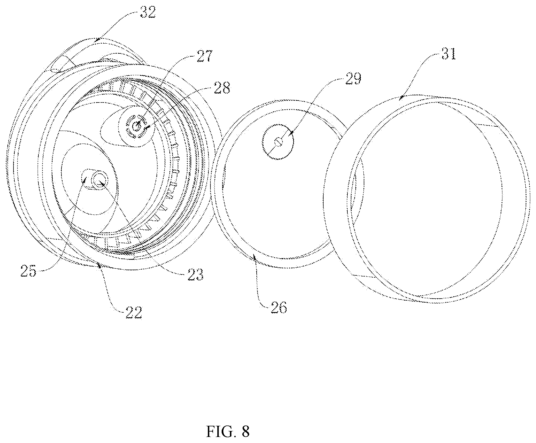 Patent US12448175 Figure 8 – Scent container and a drinking device head