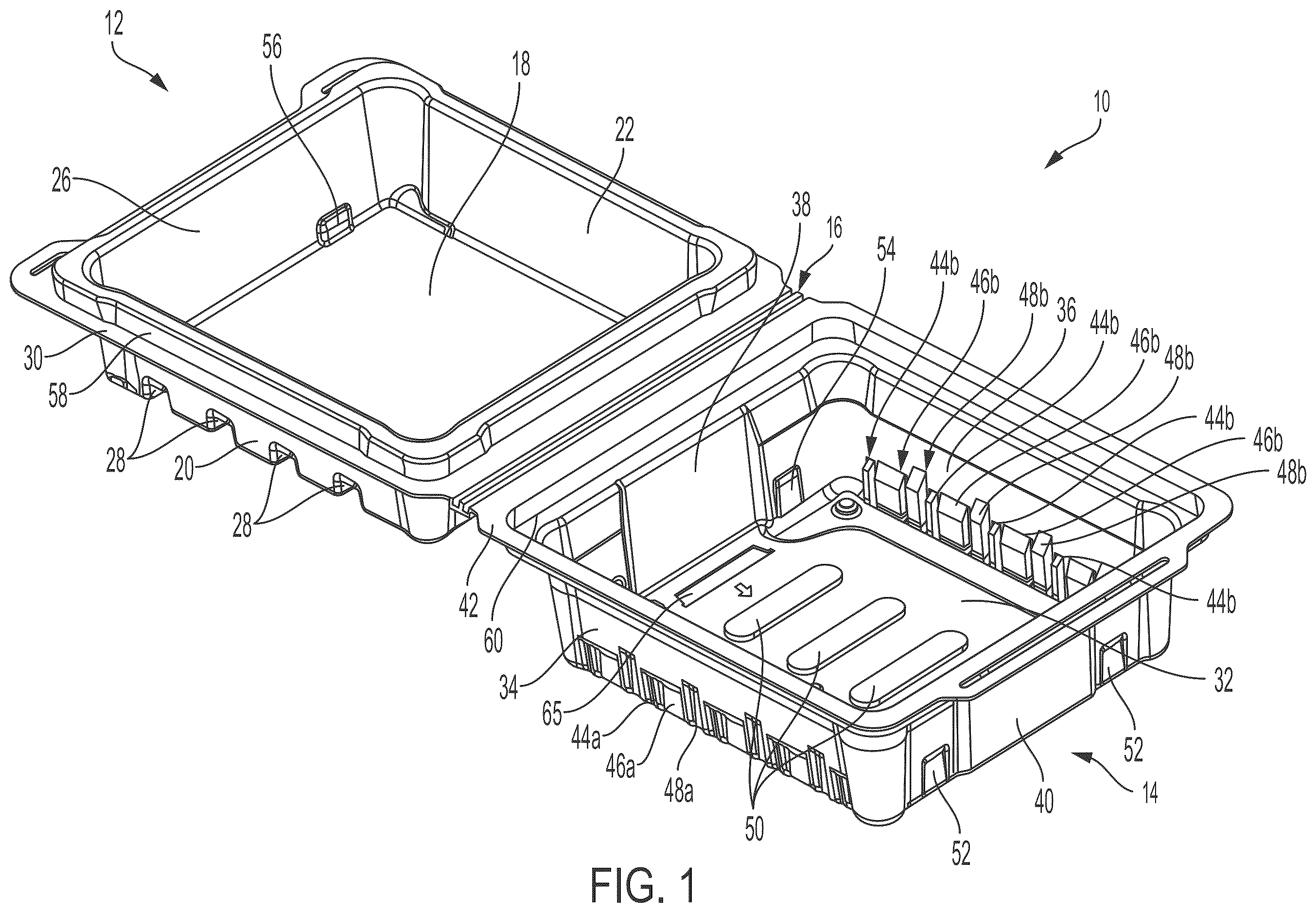 Patent US12448177 Figure 1 – Packaging for plates
