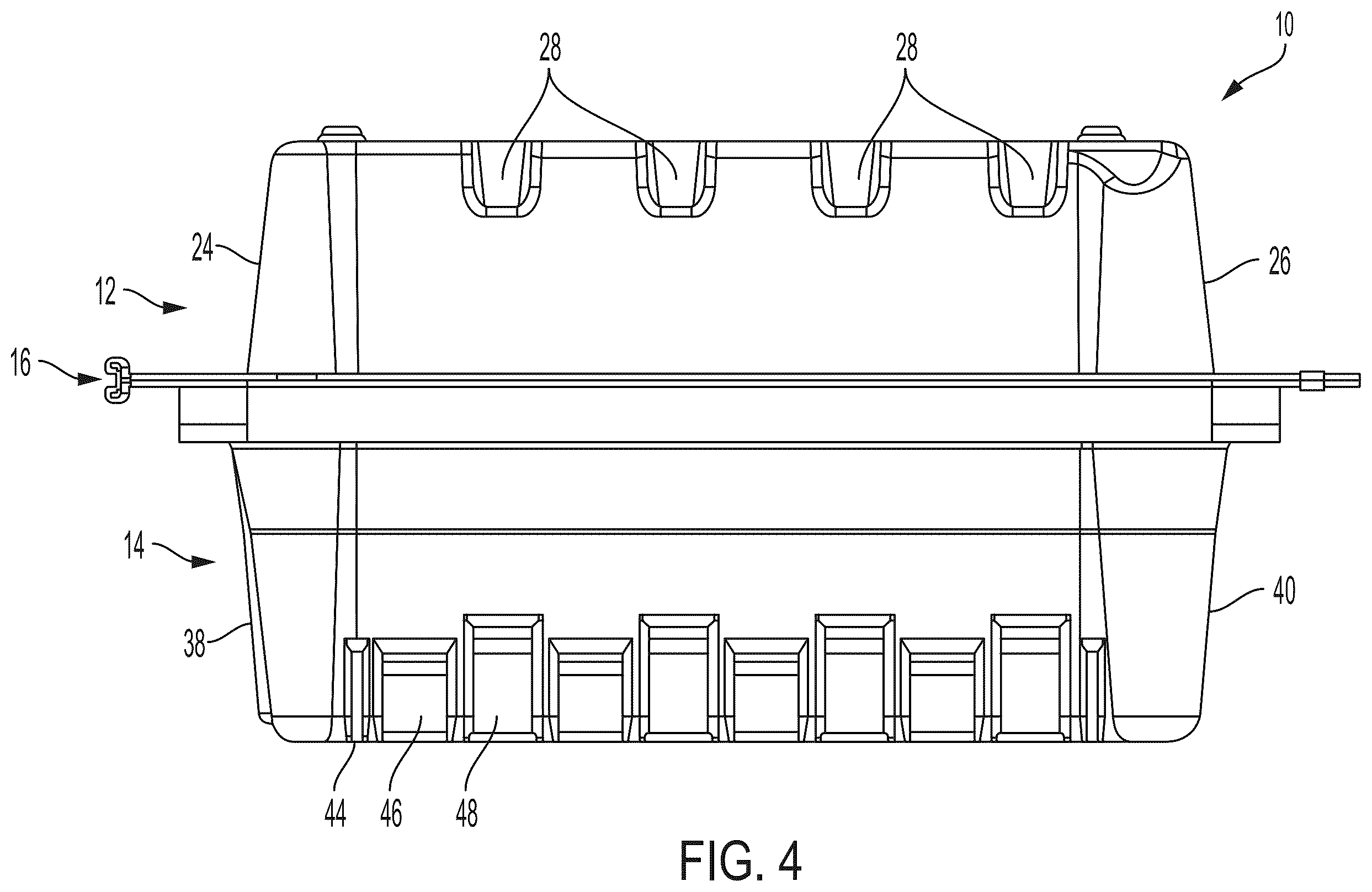 Patent US12448177 Figure 4 – Packaging for plates