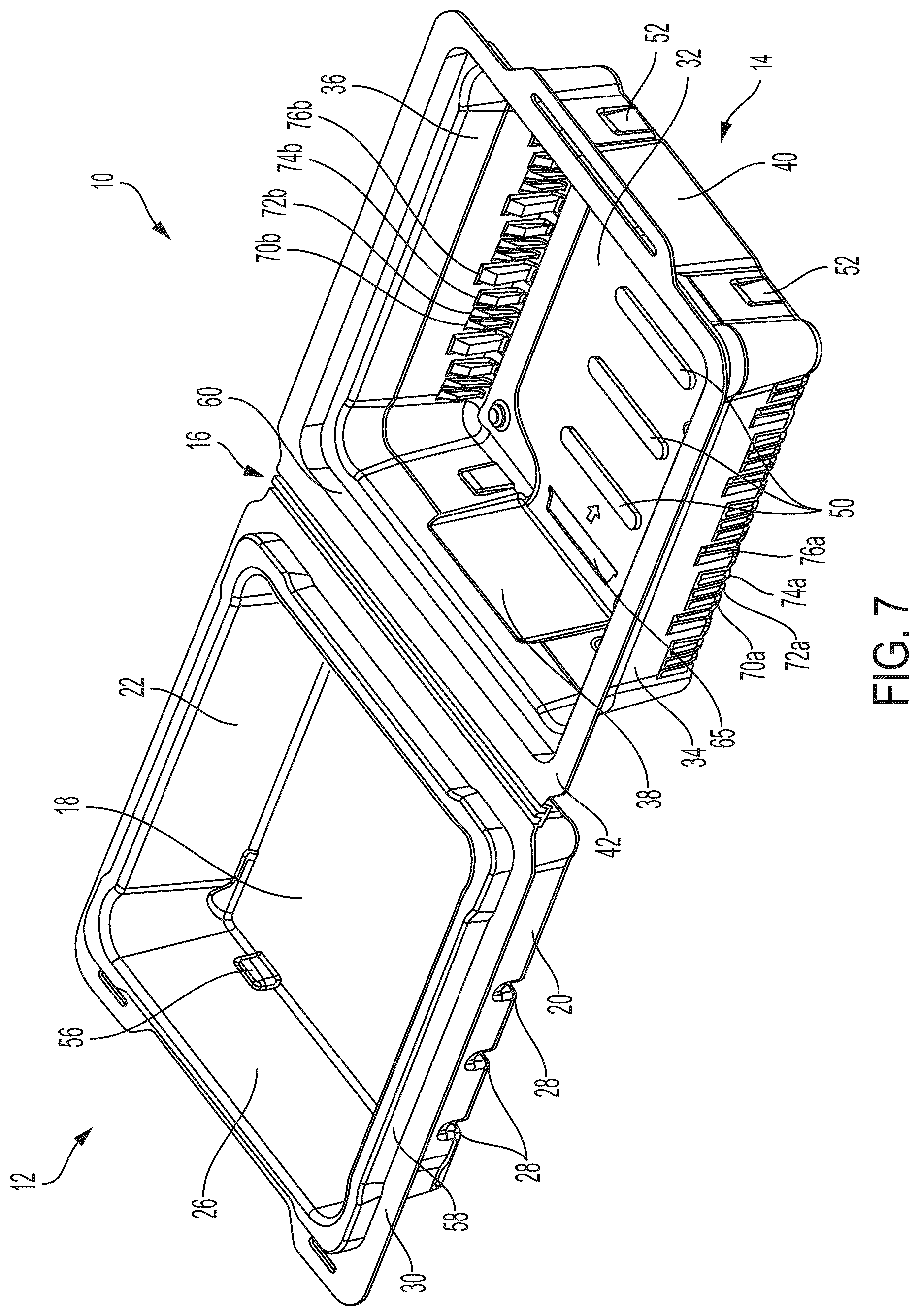 Patent US12448177 Figure 7 – Packaging for plates