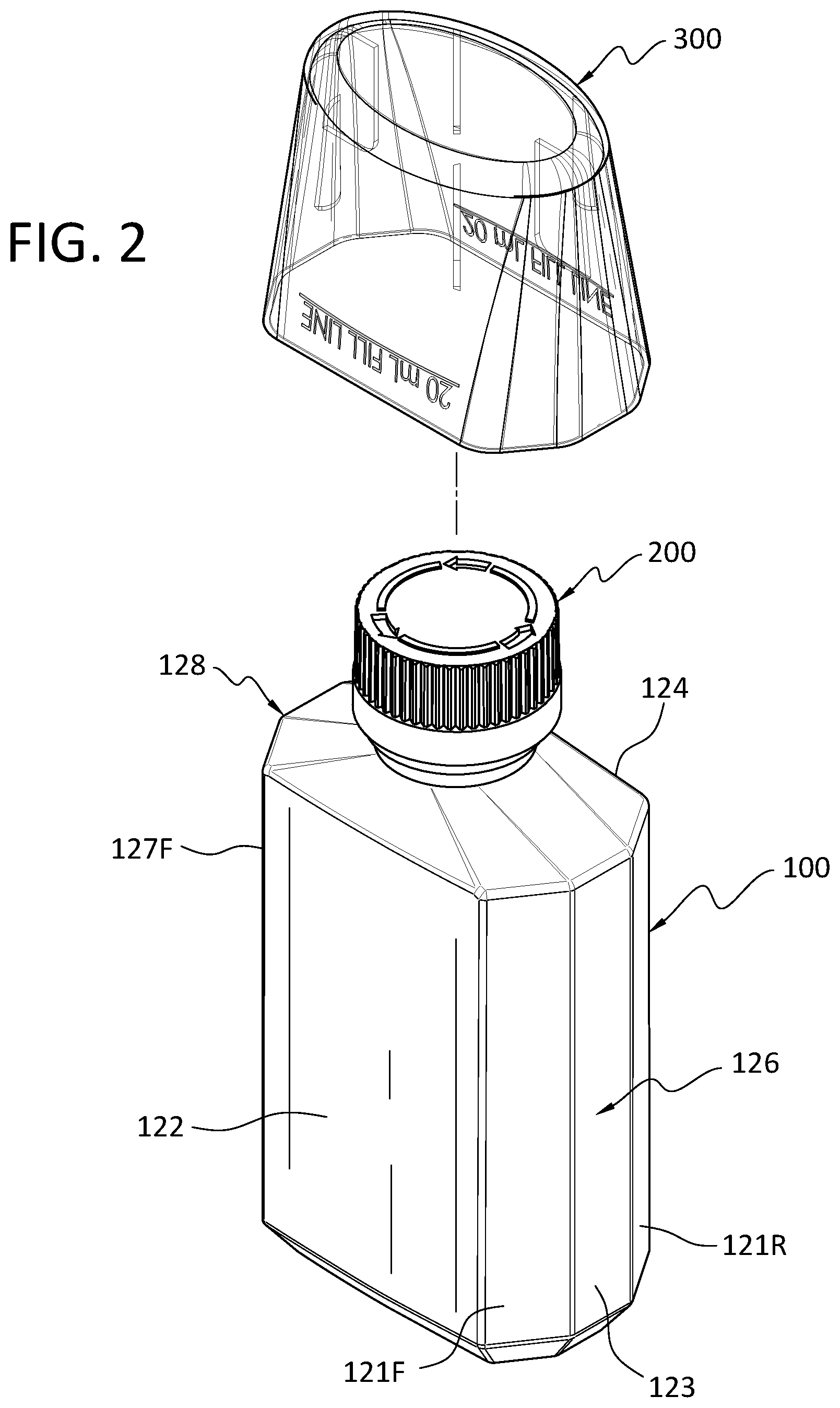 Patent US12448182 Figure 3 – Packaging for liquids to be dispensed