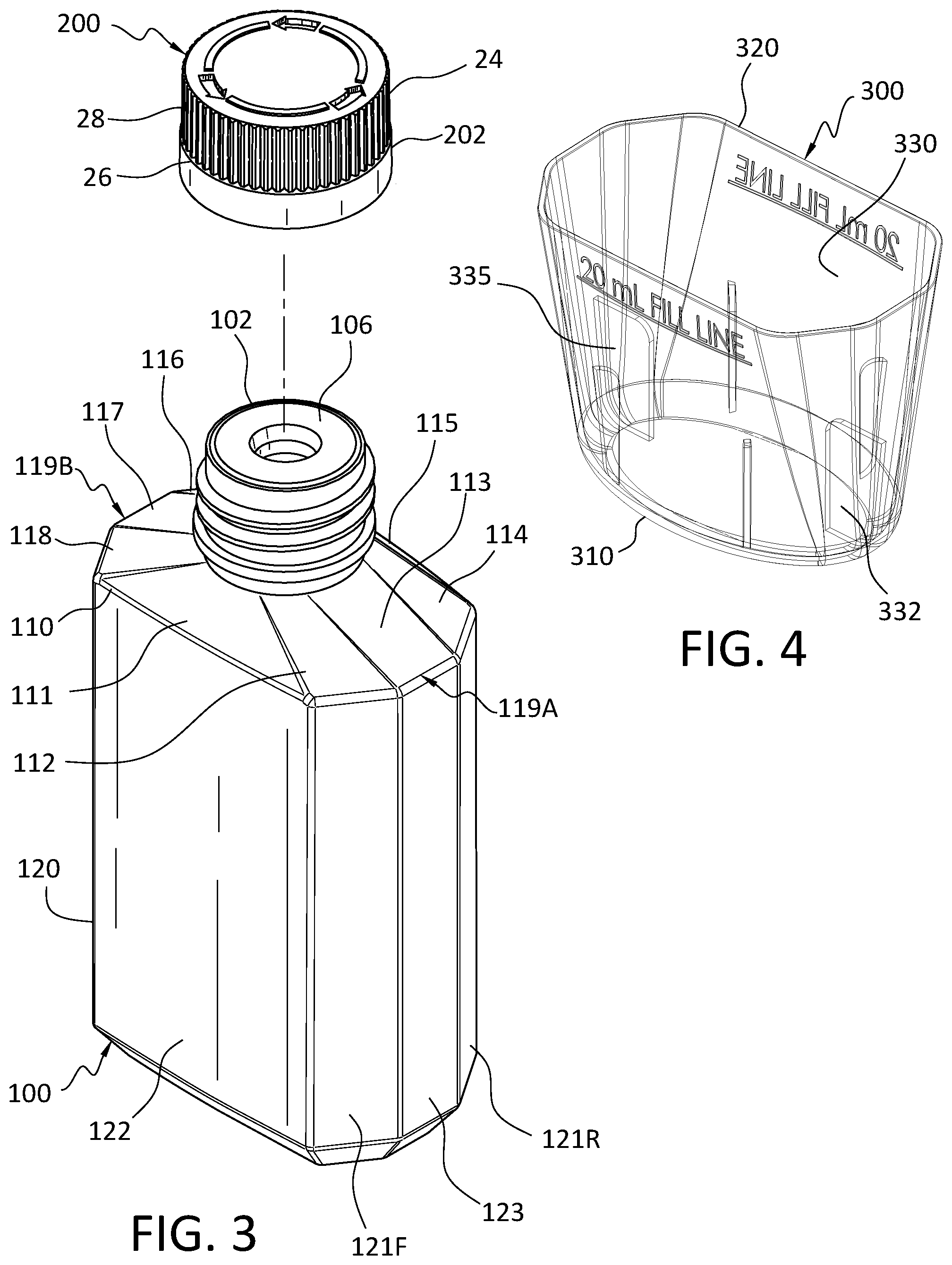 Patent US12448182 Figure 4 – Packaging for liquids to be dispensed