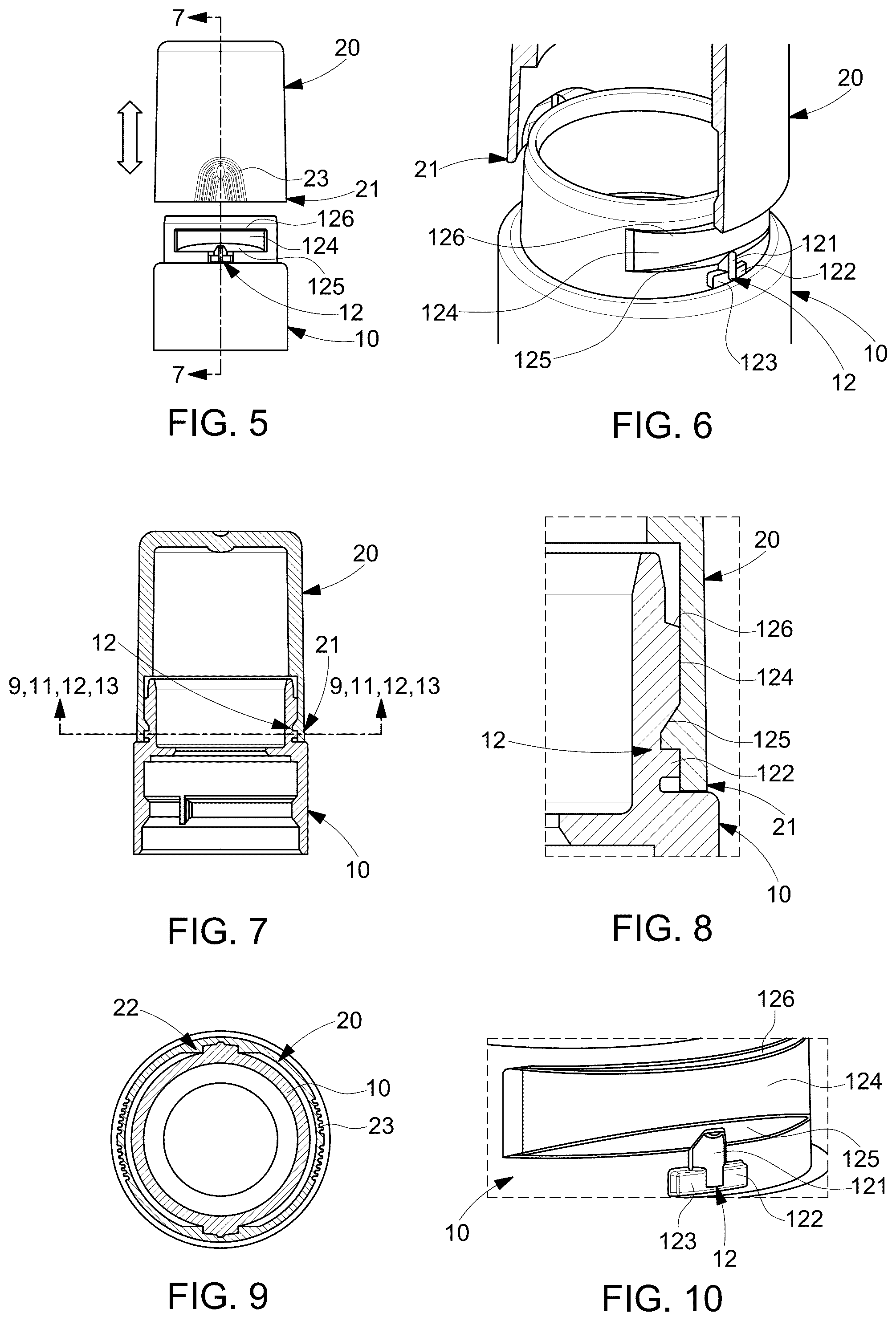 Patent US12448184 Figure 2 – Fluid product dispensing device with safety cap