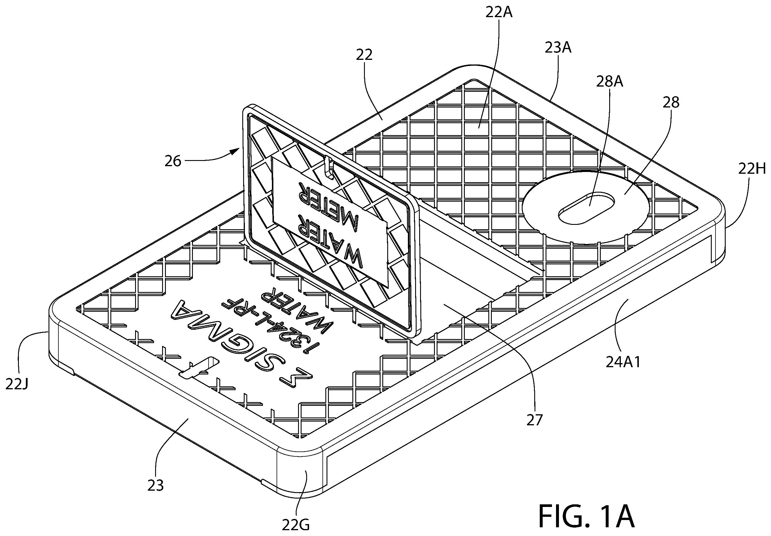 Patent US12448185 Figure 2 – Plastic meter lid and frame assembly for an in-ground meter box