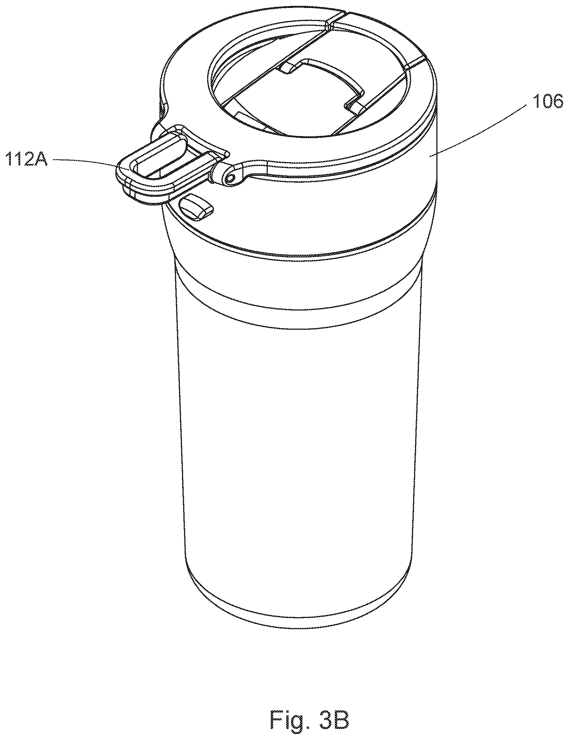 Patent US12448186 Figure 5 – Lid assembly with selectable drinking openings