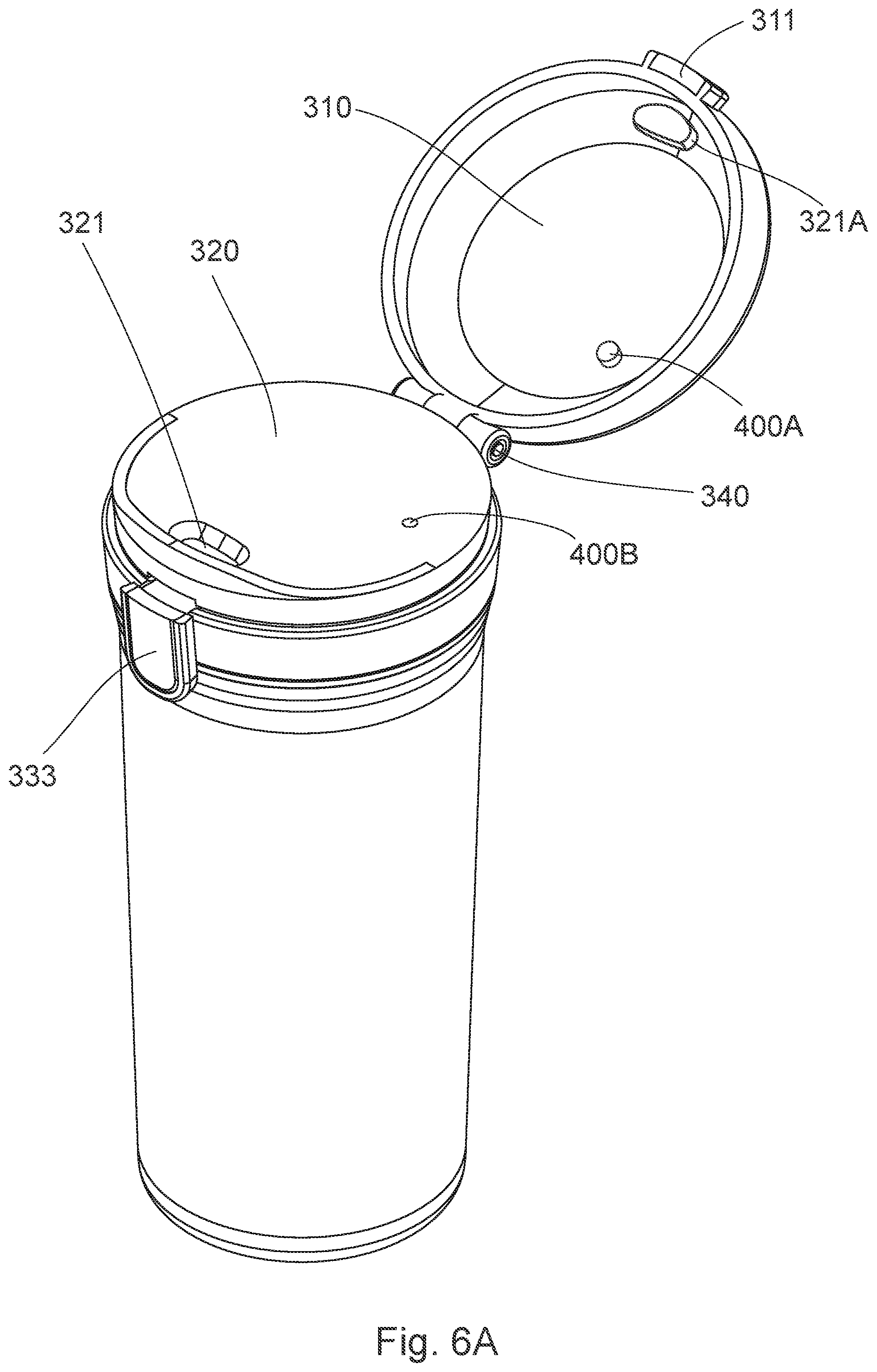 Patent US12448186 Figure 10 – Lid assembly with selectable drinking openings