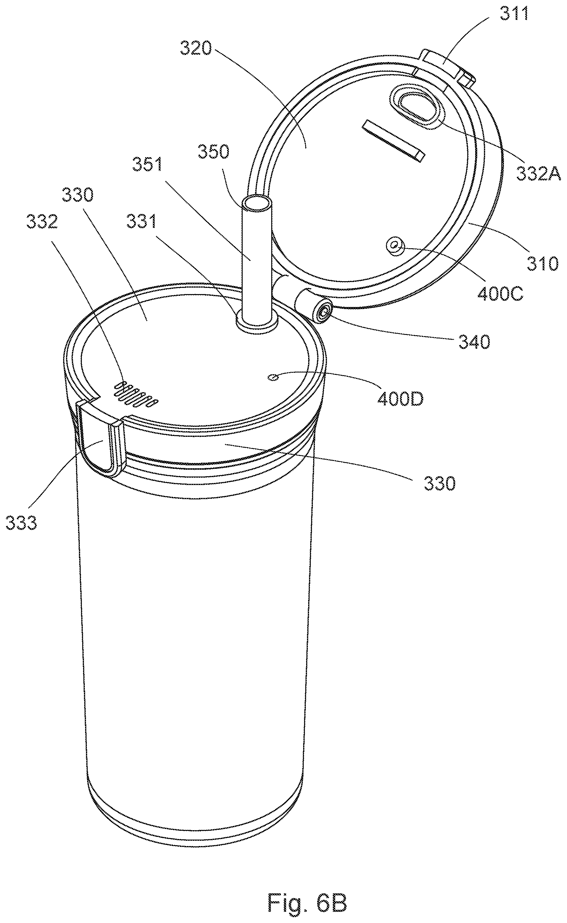 Patent US12448186 Figure 11 – Lid assembly with selectable drinking openings
