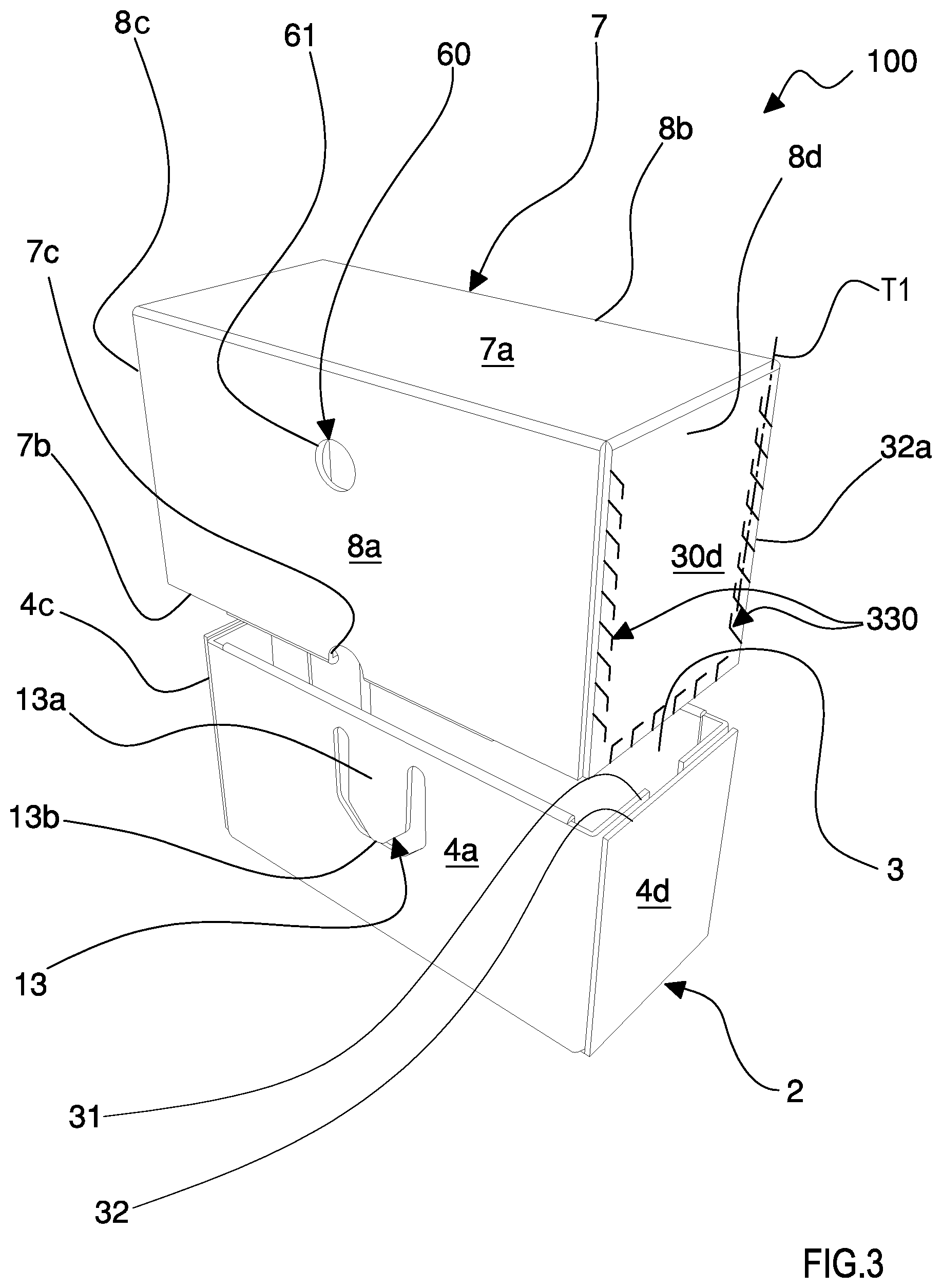 Patent US12448188 Figure 3 – Child-proof container