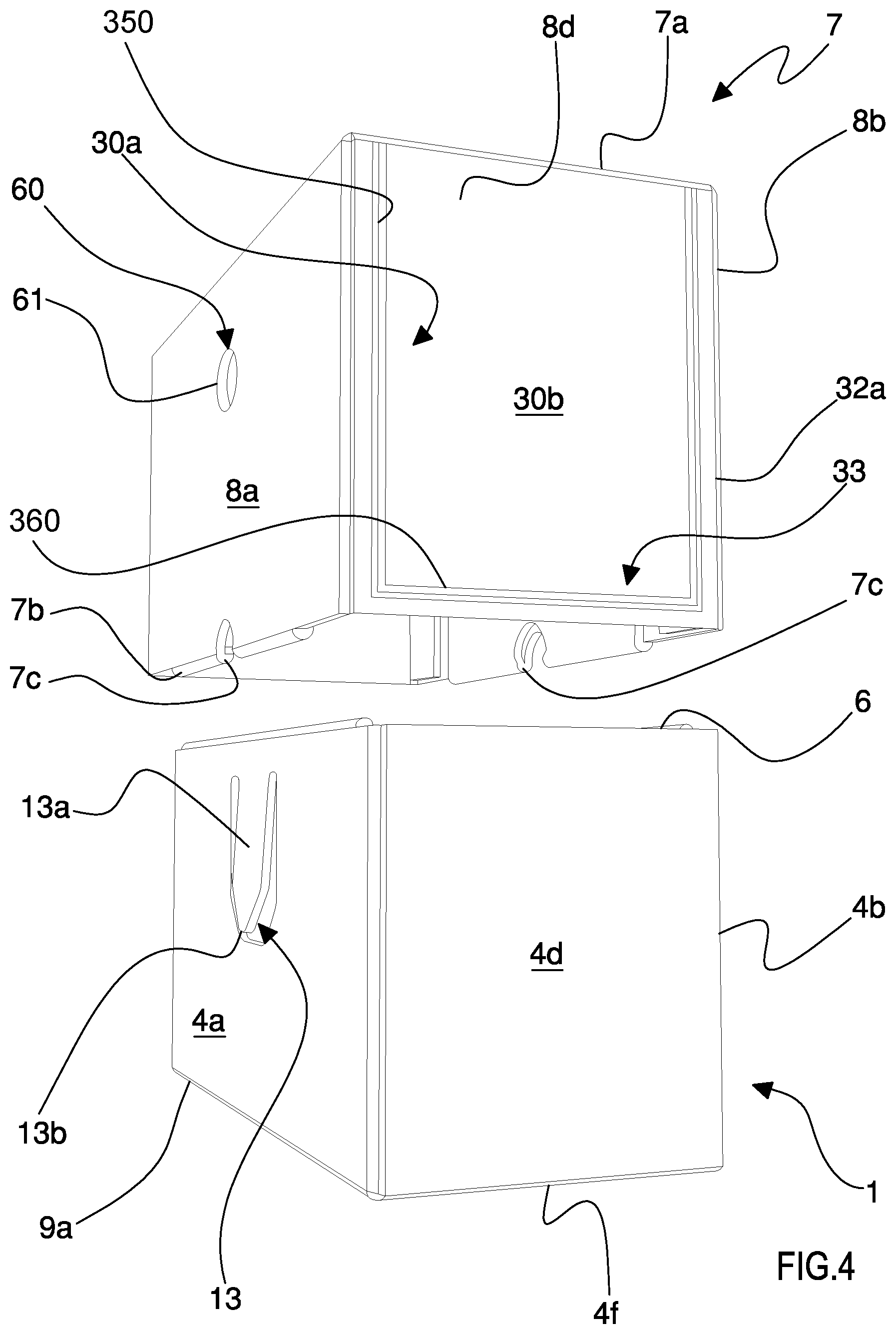 Patent US12448188 Figure 4 – Child-proof container
