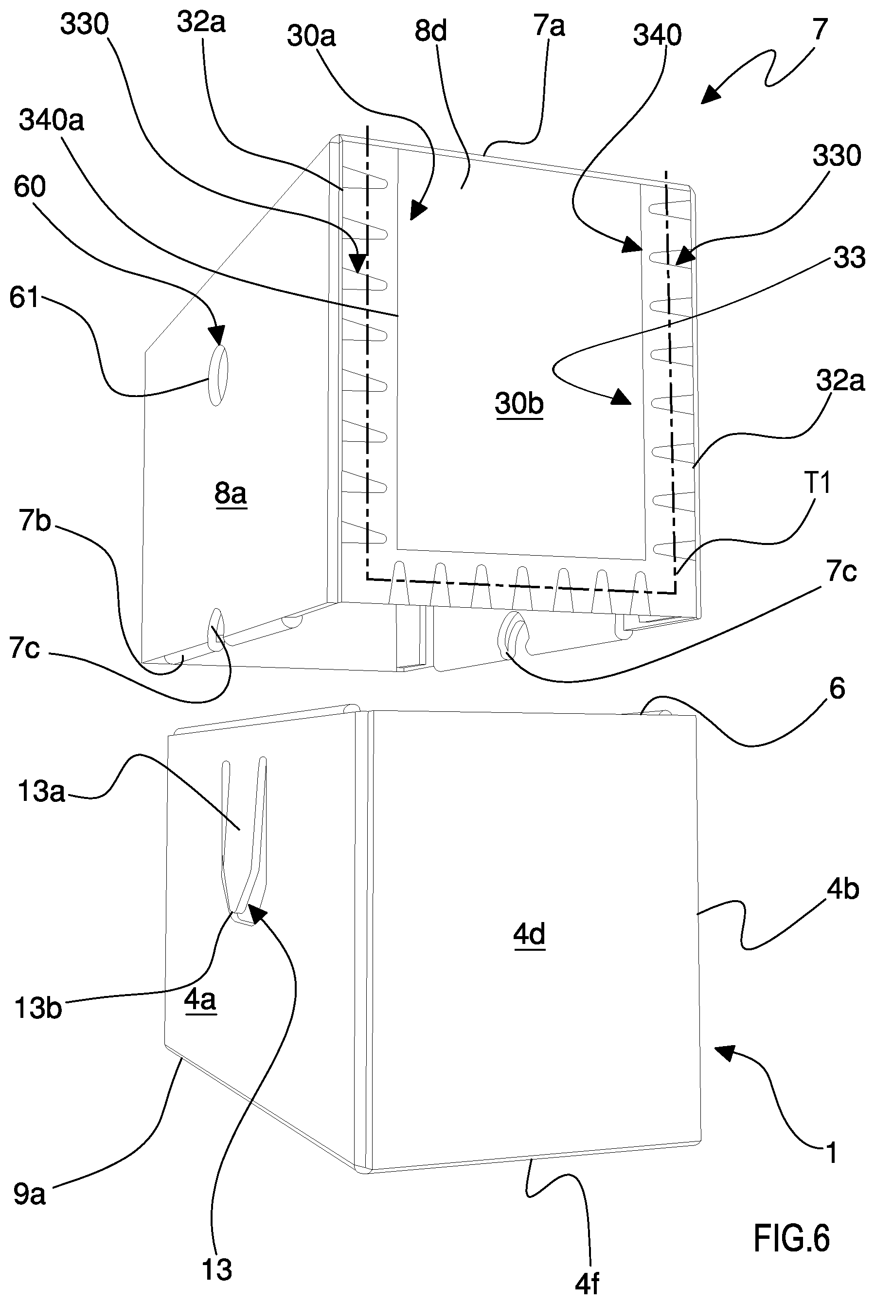 Patent US12448188 Figure 6 – Child-proof container