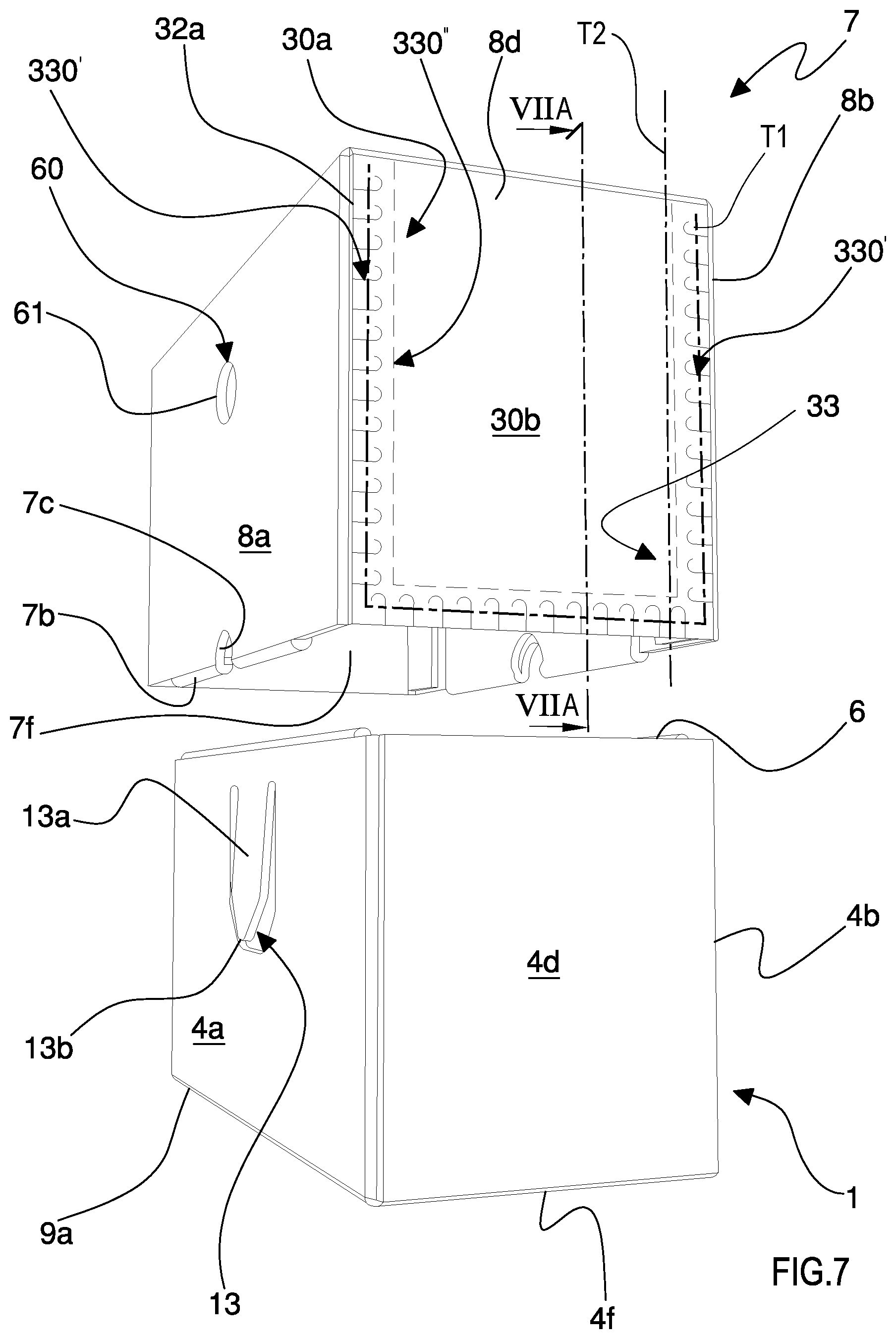Patent US12448188 Figure 7 – Child-proof container