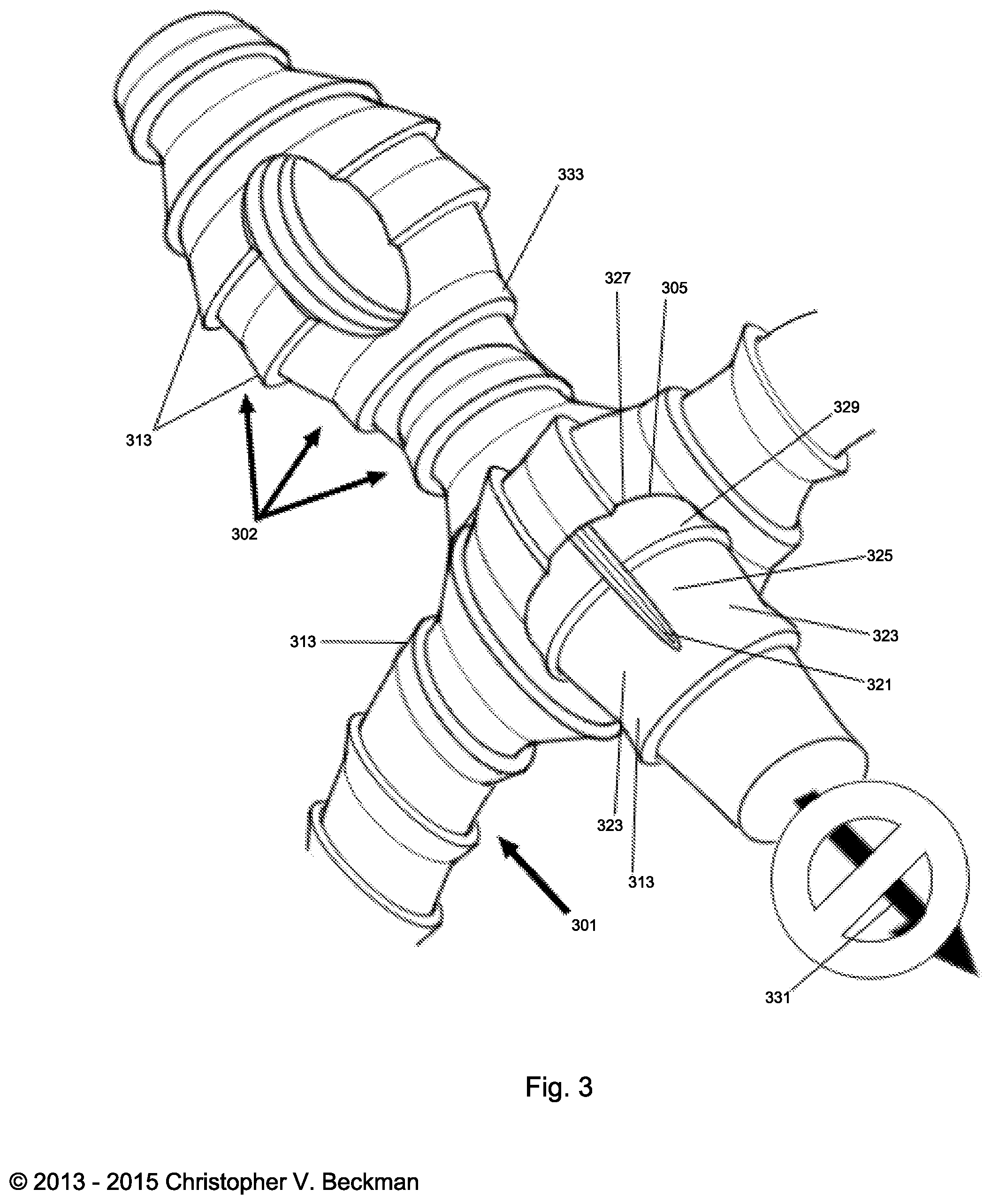 Patent US12448189 Figure 3 – Self-threading tie having a plurality of holes